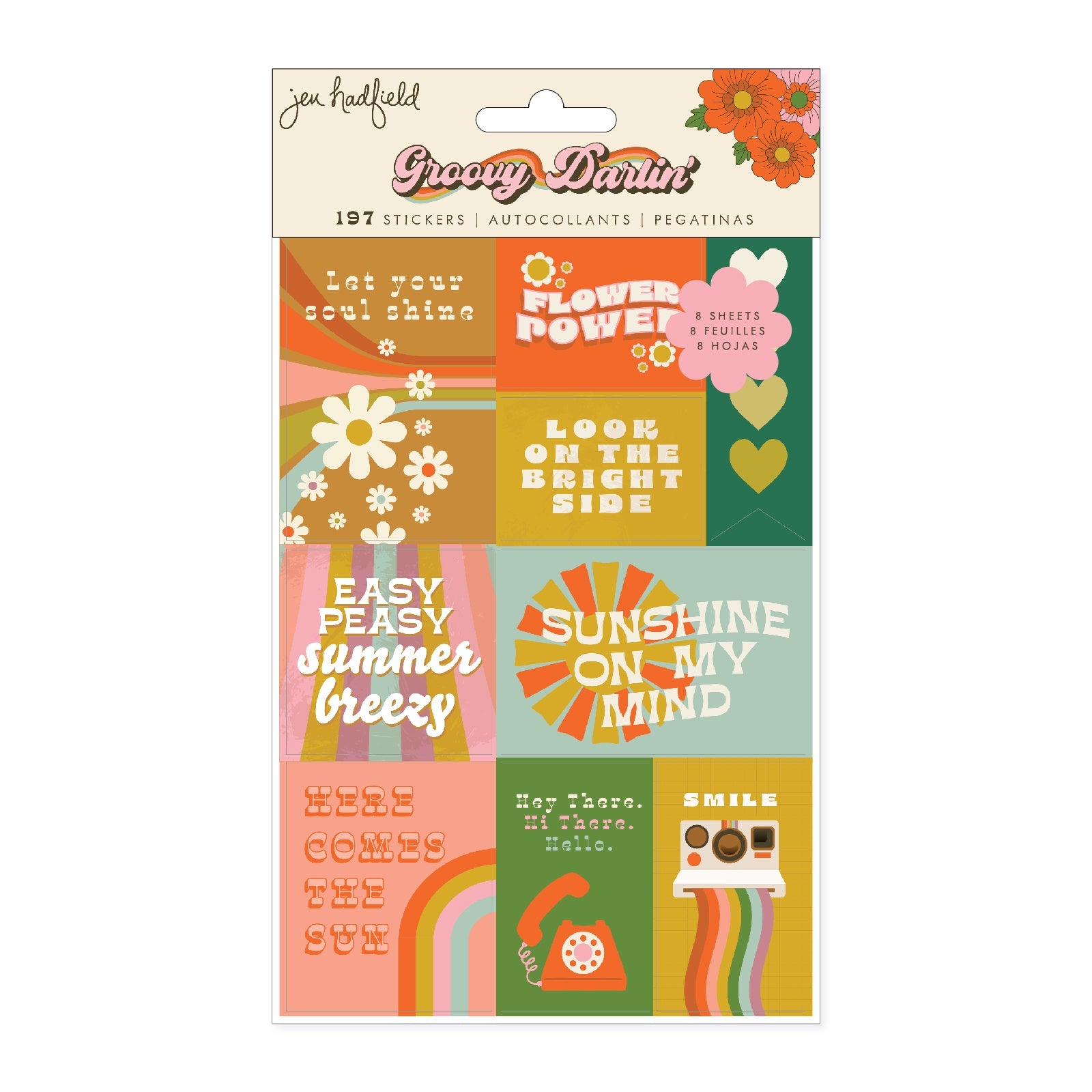 Jen Hadfield Groovy Darlin' Sticker Book, 197 Pieces