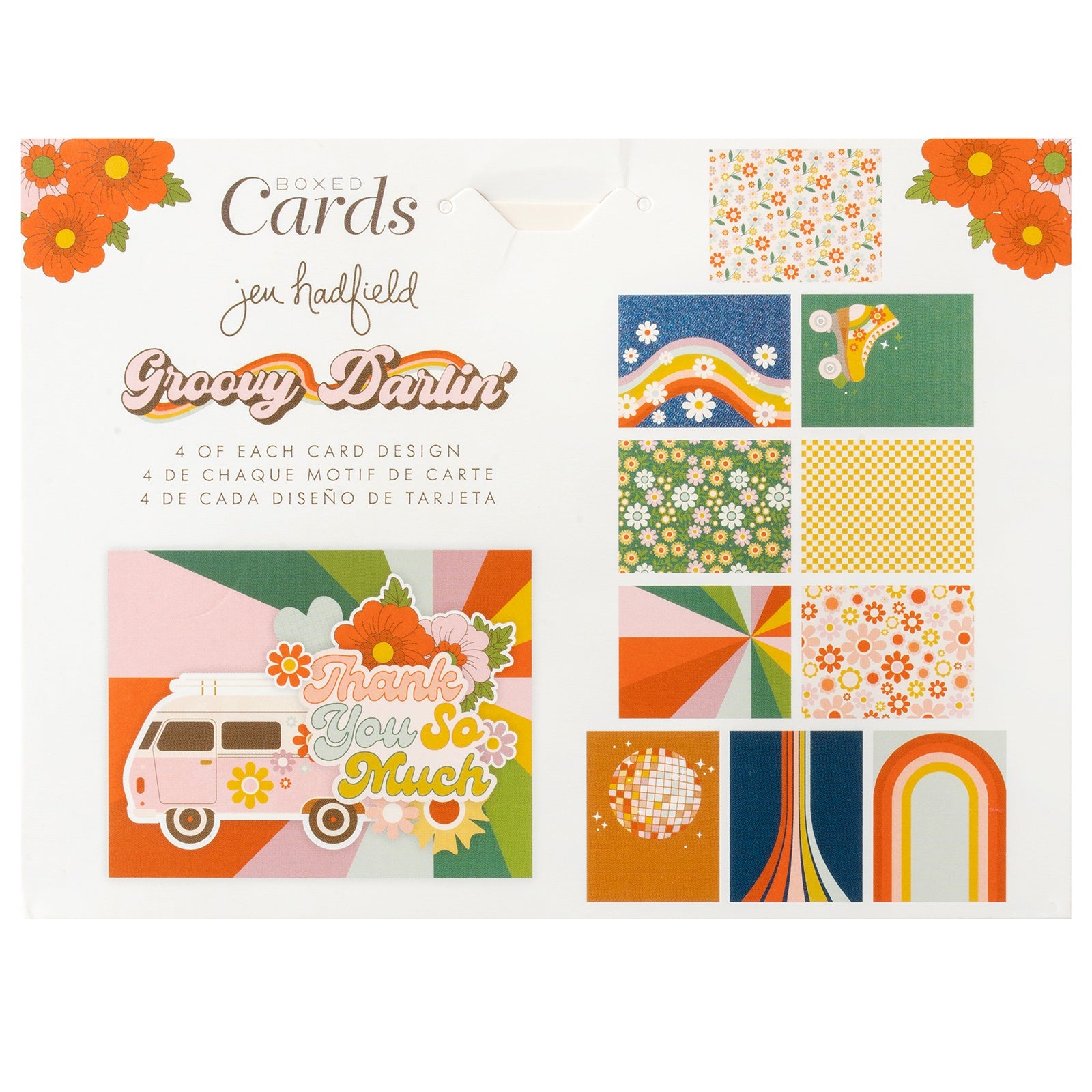 American Crafts A2 Cards with Envelopes - Jen Hadfield Groovy Darlin', 40 pack