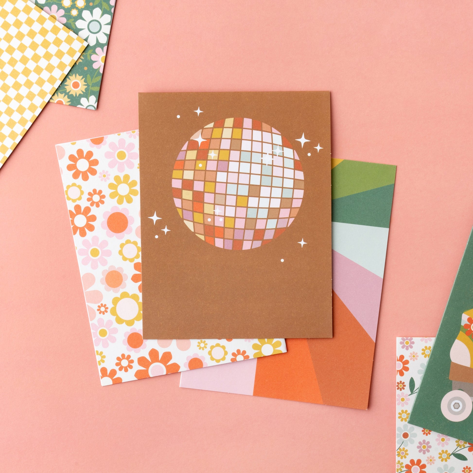 American Crafts A2 Cards with Envelopes - Jen Hadfield Groovy Darlin', 40 pack