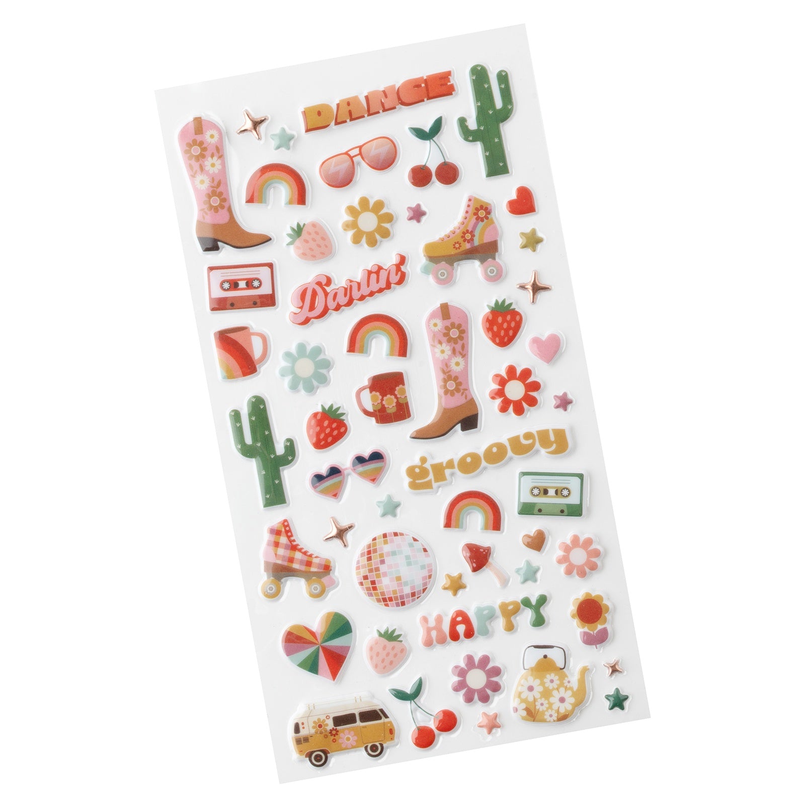 Jen Hadfield Groovy Darlin' Puffy Stickers - Icons