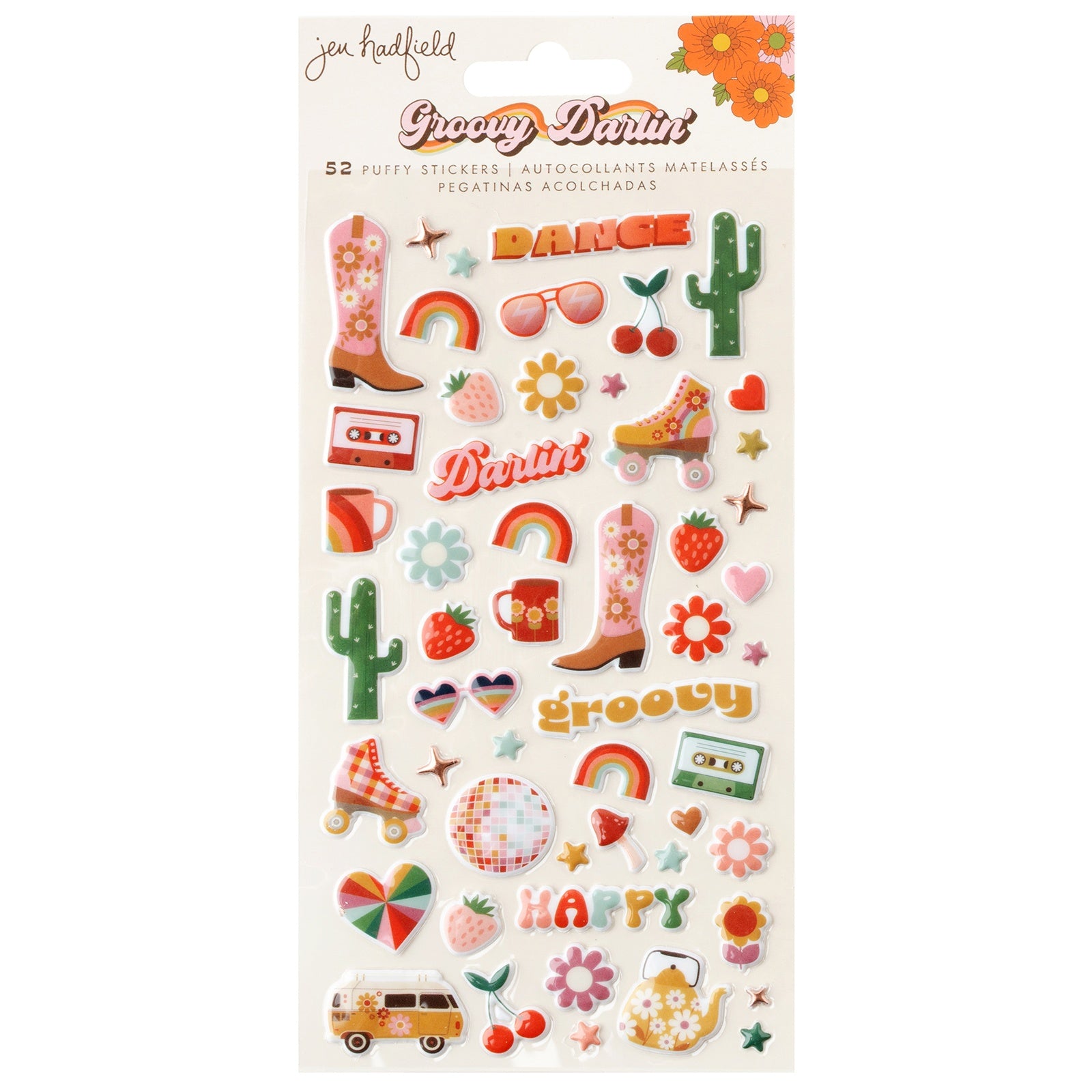 Jen Hadfield Groovy Darlin' Puffy Stickers - Icons