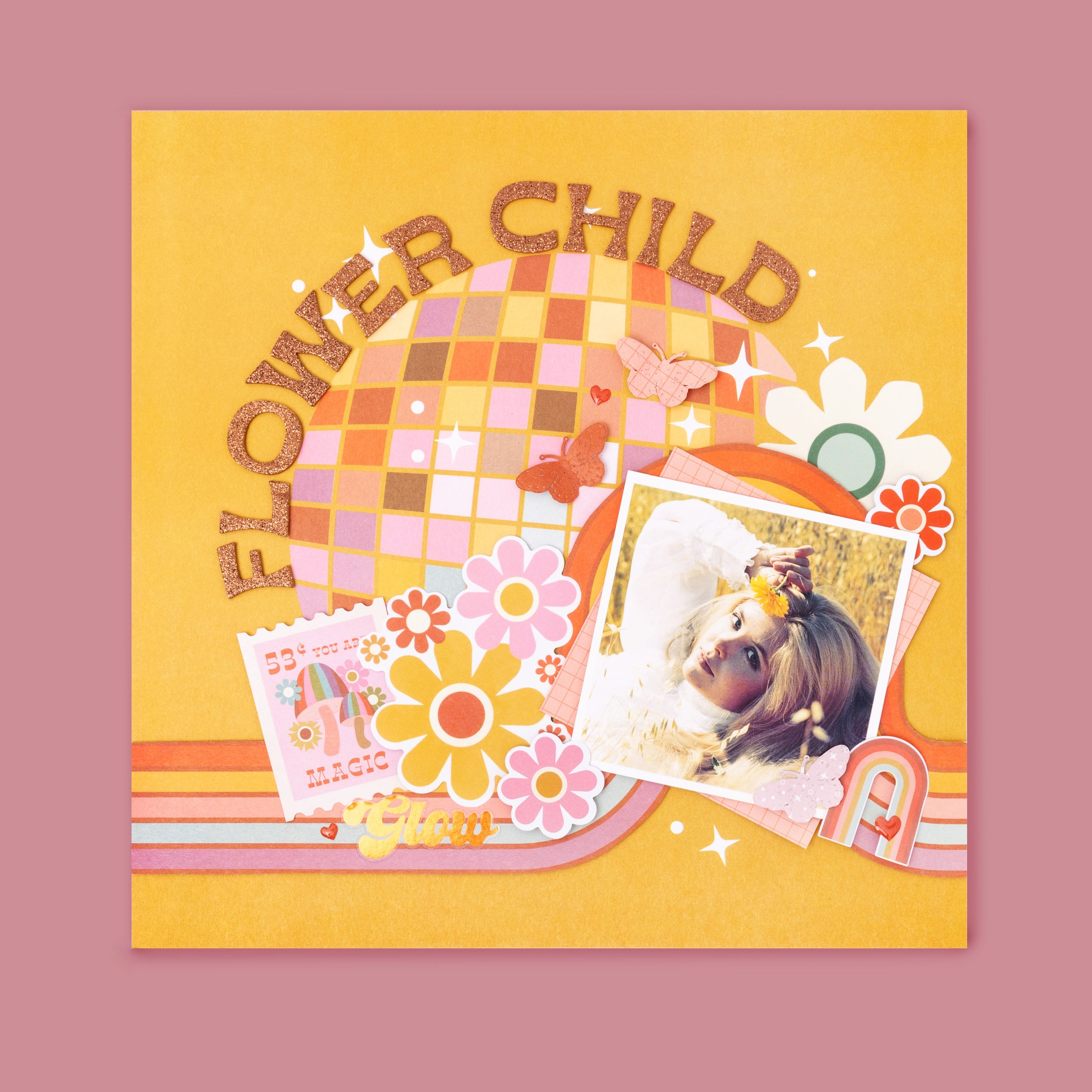 Jen Hadfield Groovy Darlin' Single-Sided 12x12" Paper Pad-48 Sheets