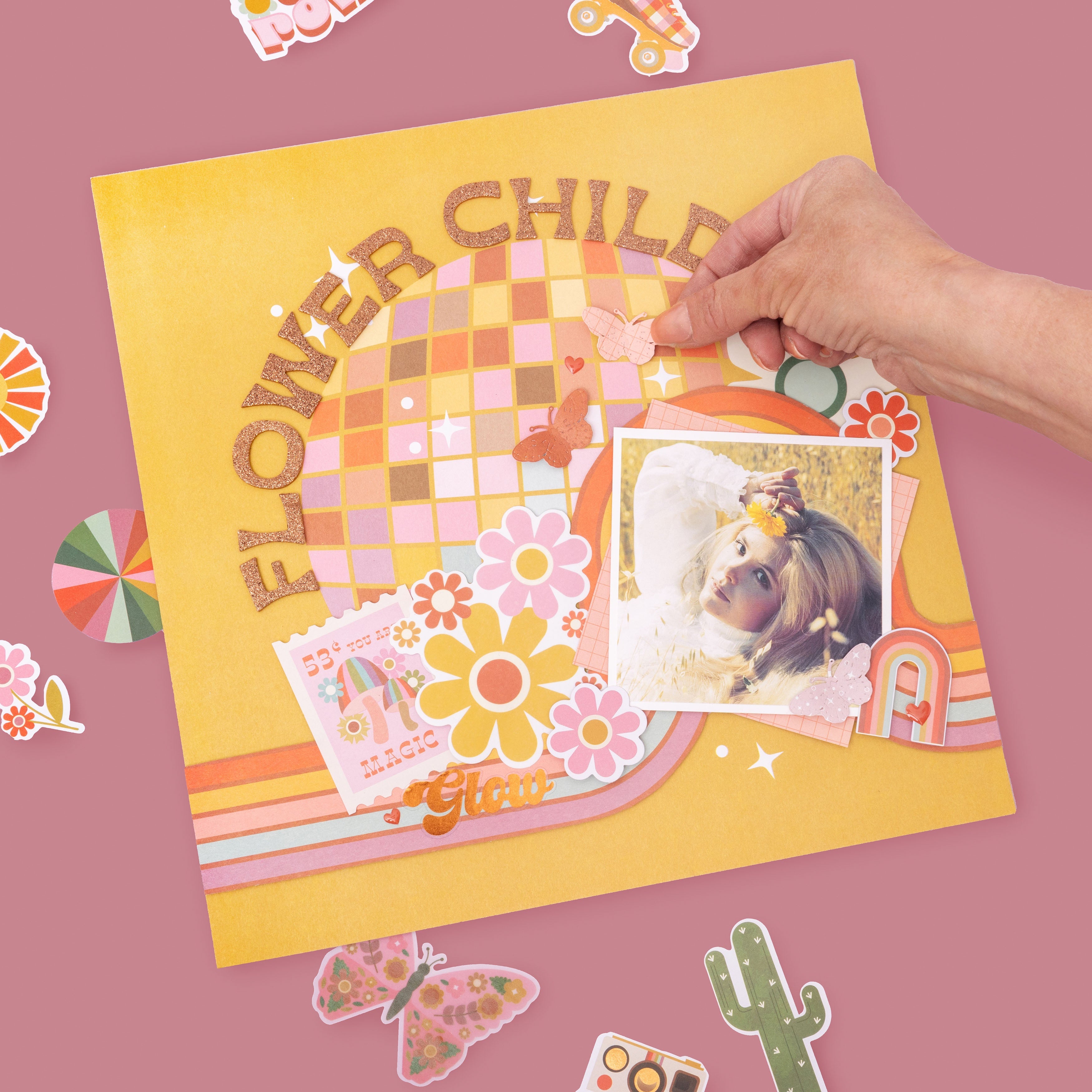 Jen Hadfield Groovy Darlin' Single-Sided 12x12" Paper Pad-48 Sheets