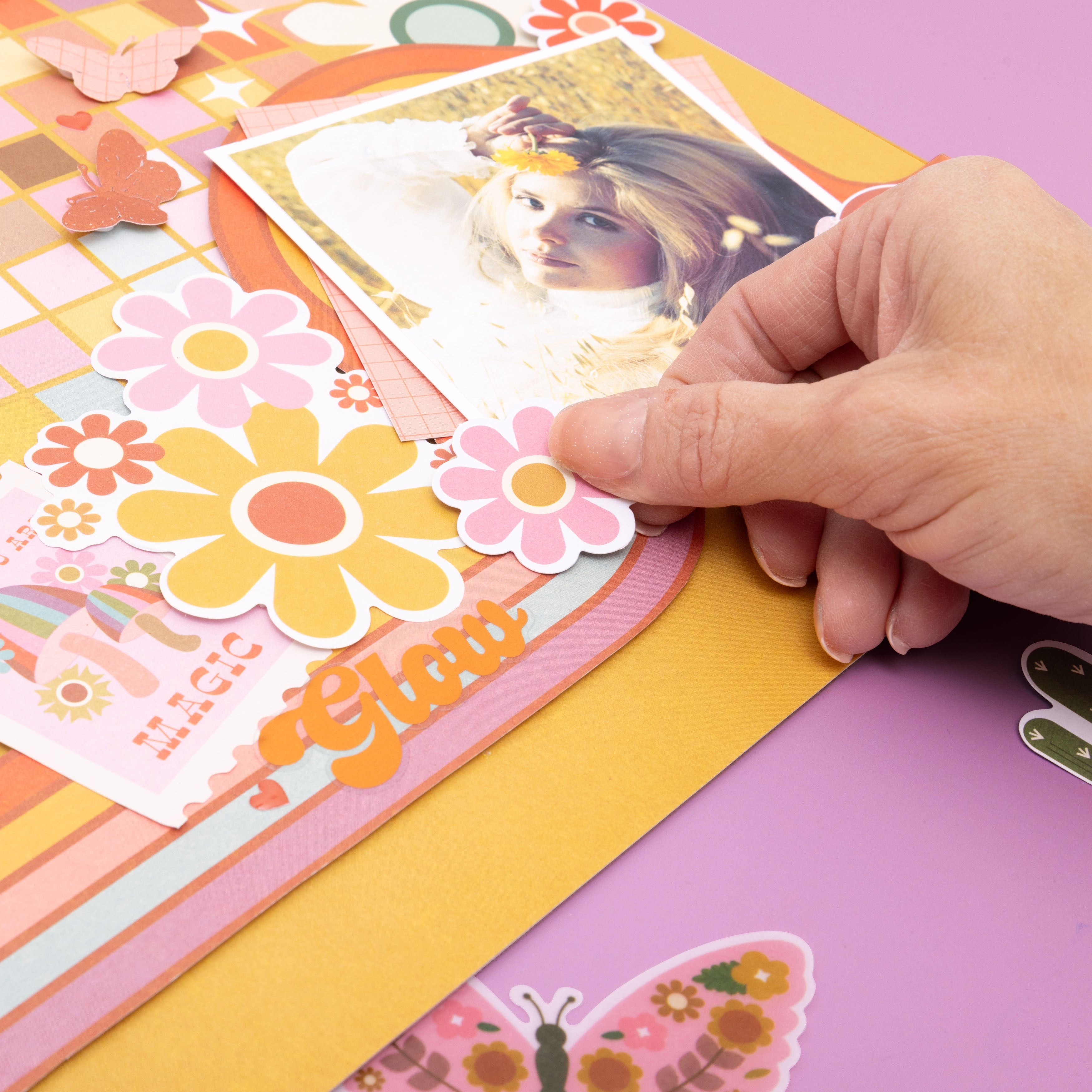 Jen Hadfield Groovy Darlin' Single-Sided 12x12" Paper Pad-48 Sheets