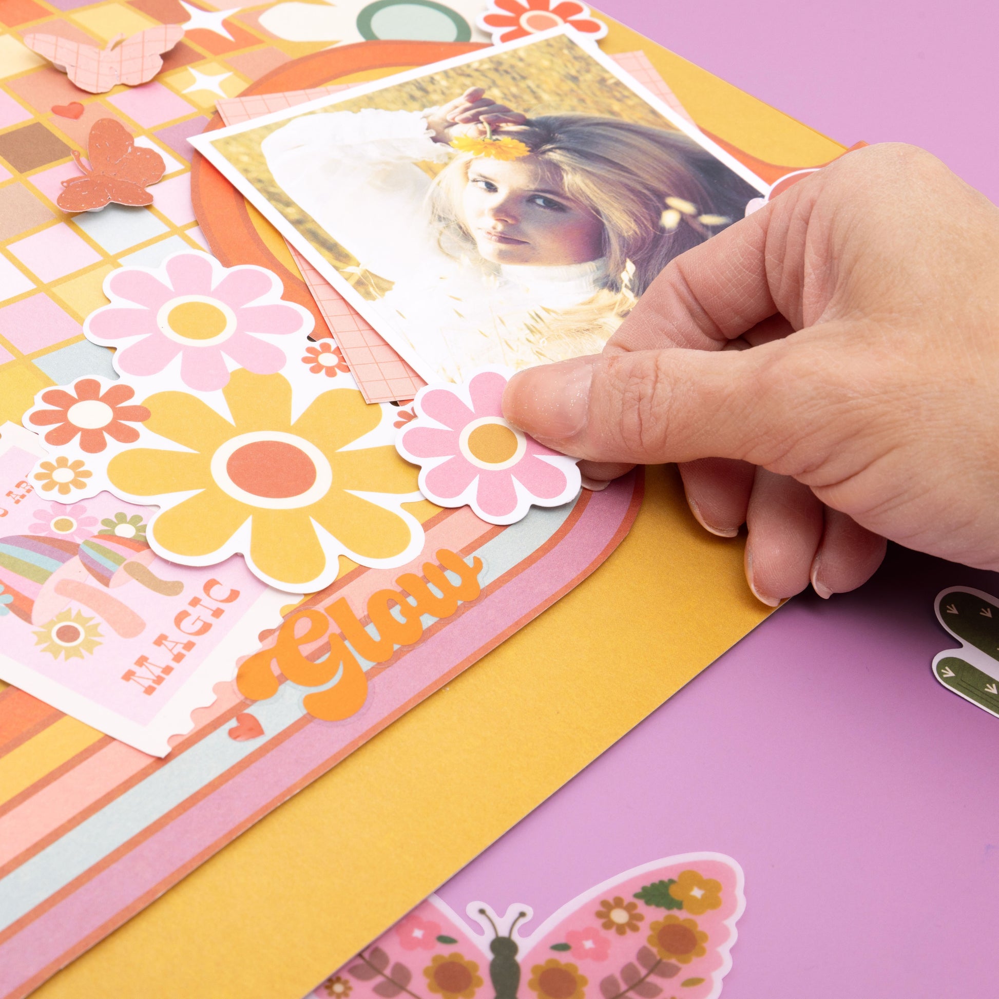 Jen Hadfield Groovy Darlin' Single-Sided 12x12" Paper Pad-48 Sheets