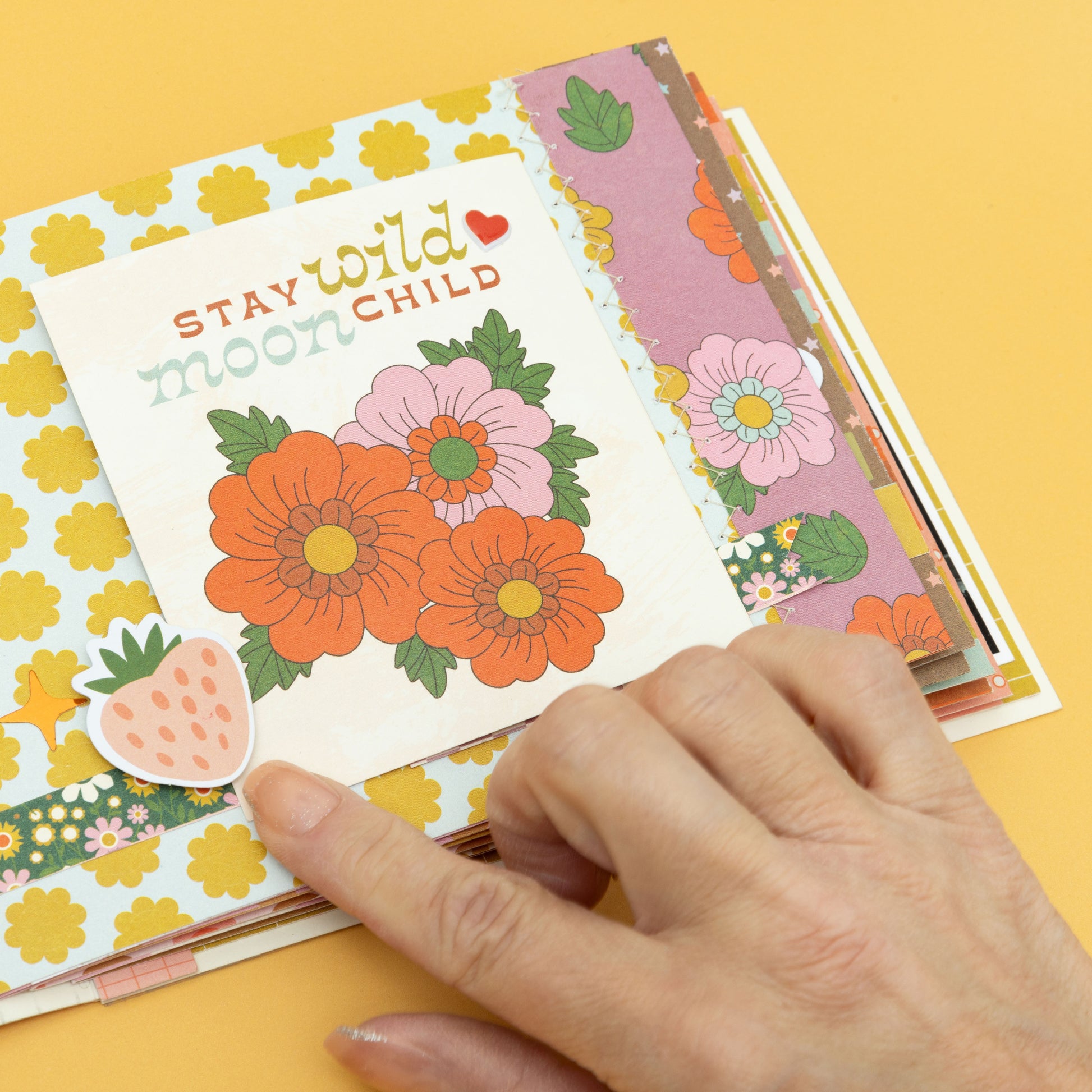 Jen Hadfield Groovy Darlin' Single-Sided 12x12" Paper Pad-48 Sheets