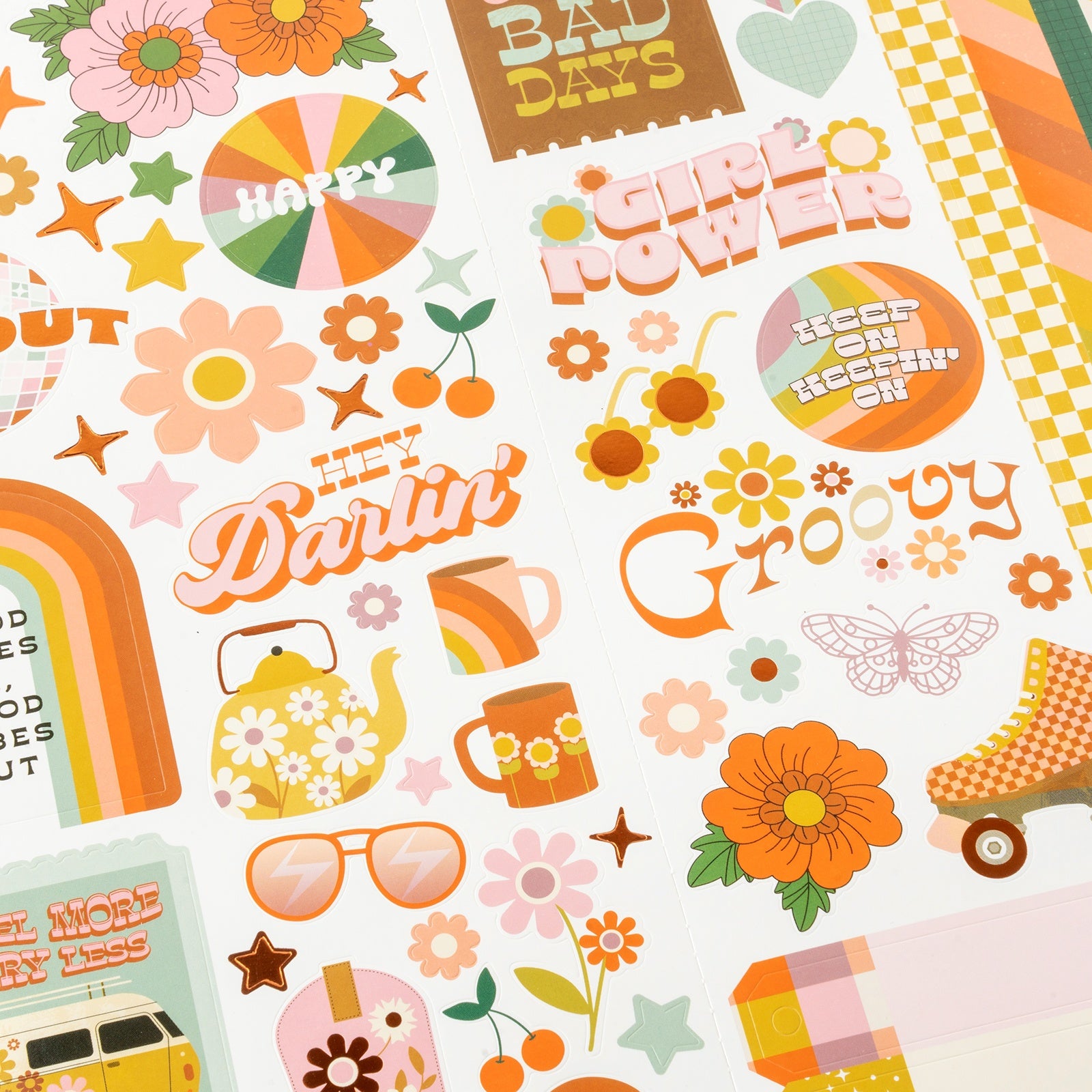 Jen Hadfield Groovy Darlin' Cardstock Stickers 6"X12" - 65 Pieces