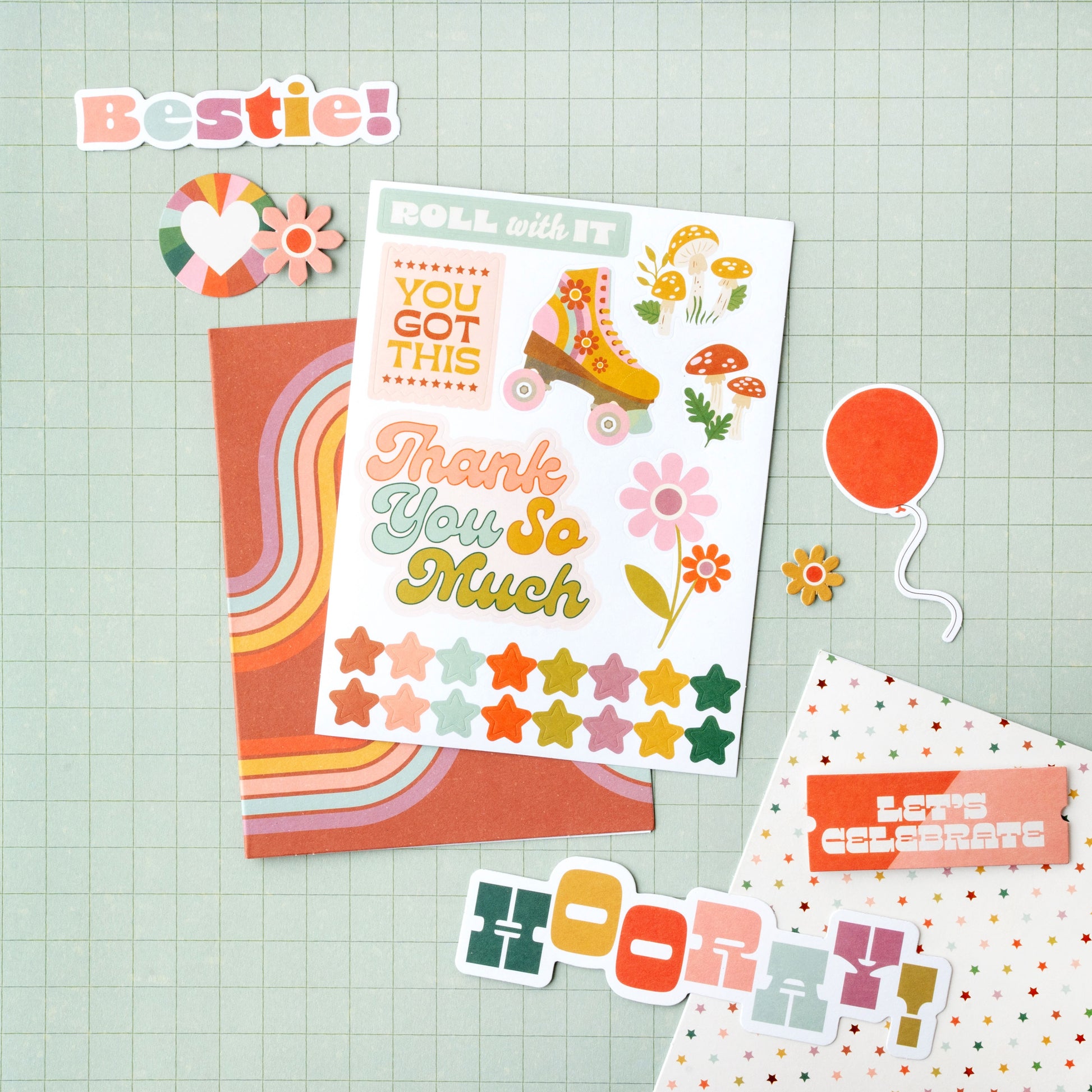 Jen Hadfield Groovy Darlin' Card Making Set - Makes 20
