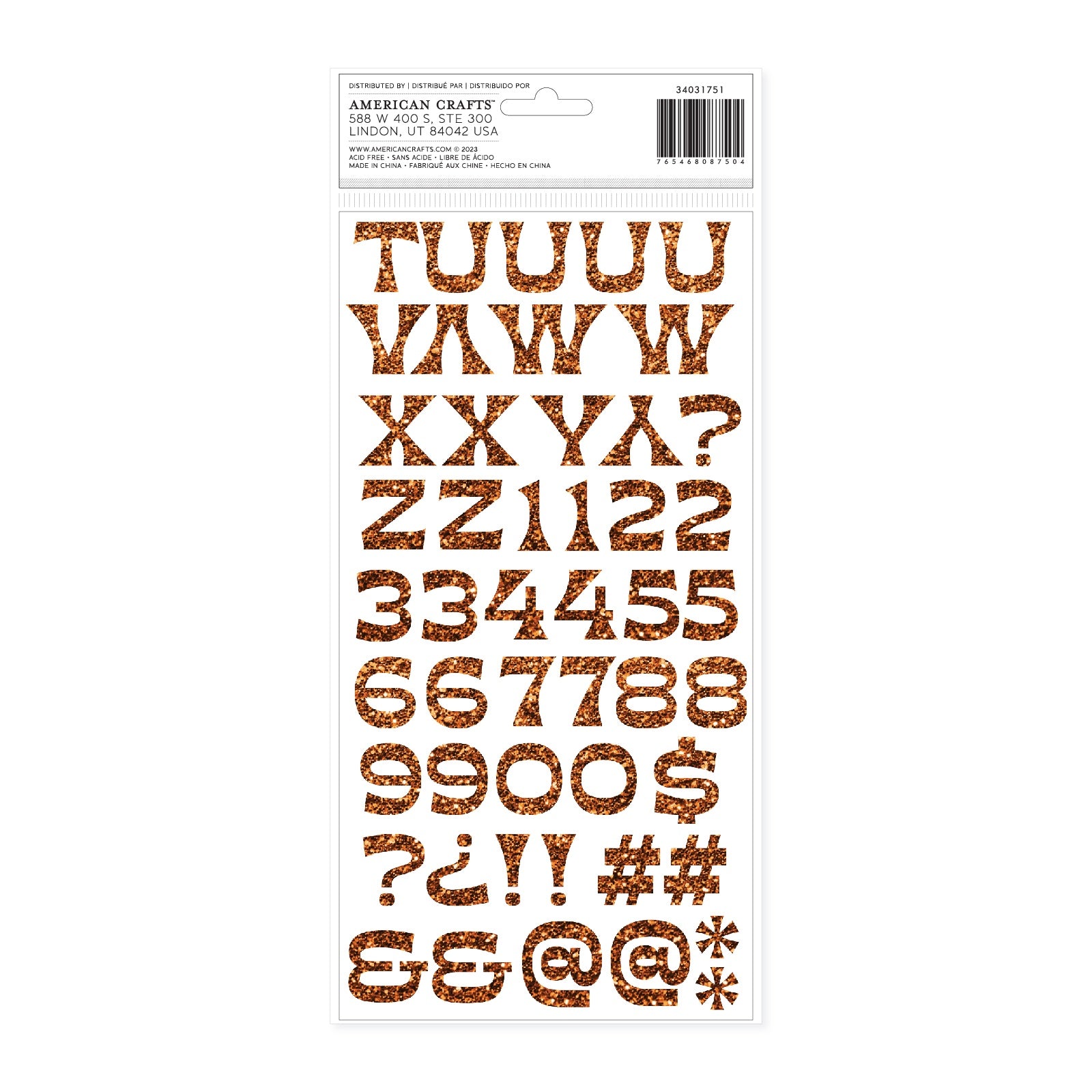 Jen Hadfield Groovy Darlin' Thickers - Alphabet, 102 Pieces