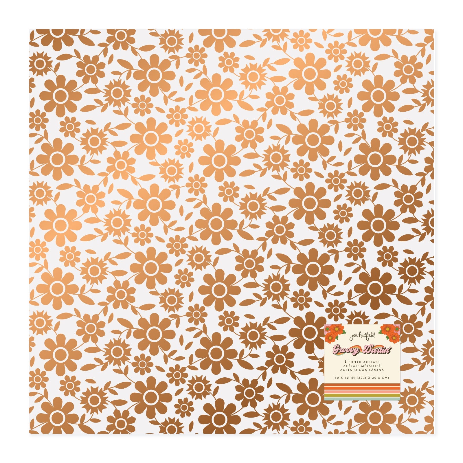 Jen Hadfield Groovy Darlin' 12x12" Printed Acetate Specialty Paper