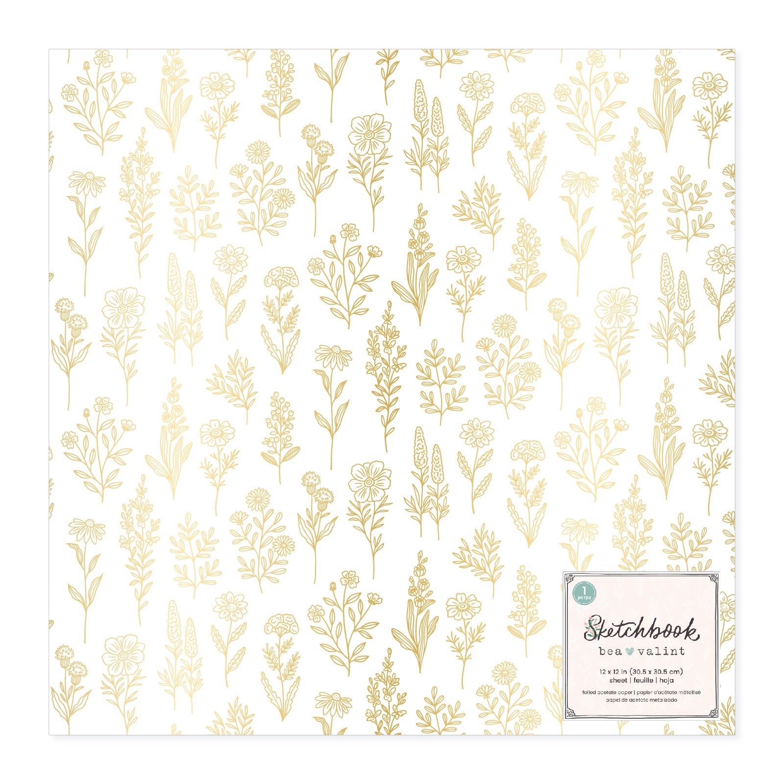 Bea Valint Sketchbook Printed Acetate 12x12" Specialty Paper Sheet