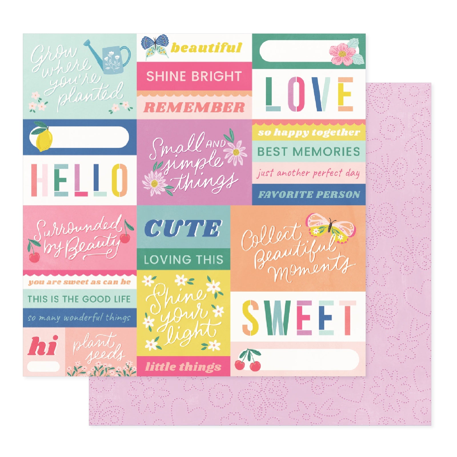 Bea Valint Sketchbook 12x12" Double-Sided Cardstock, 25 sheets - Available in Assorted Styles