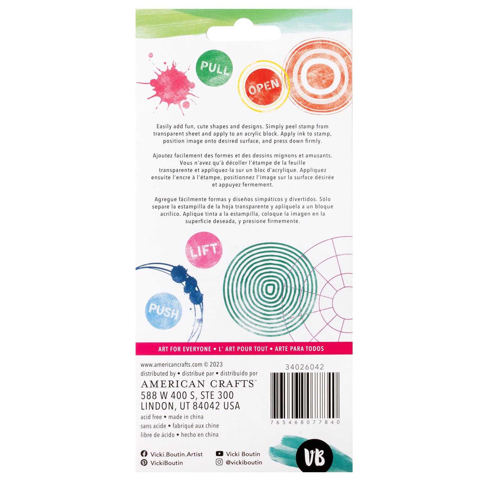 Vicki Boutin Bold And Bright Acrylic Stamp Set - Full Circle
