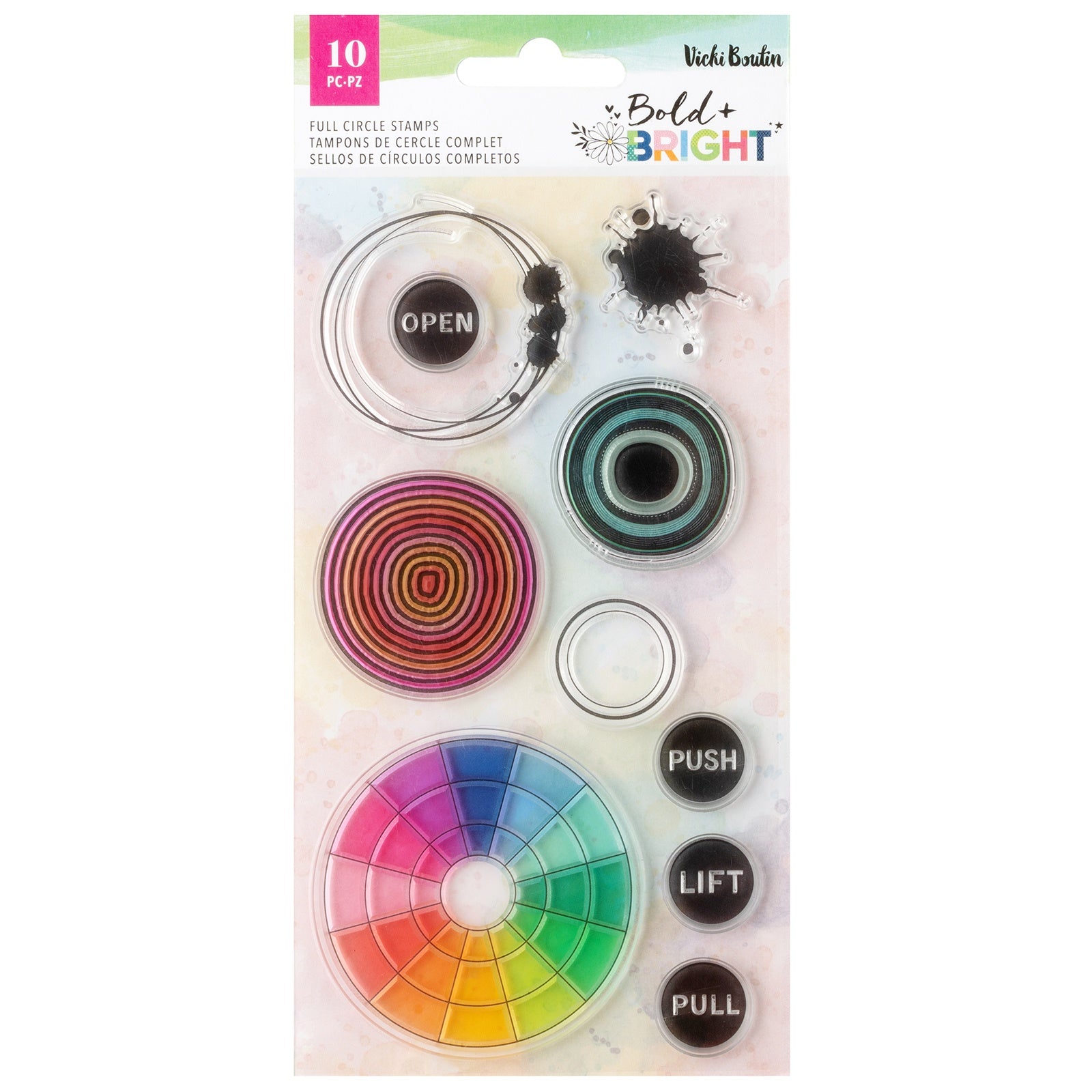 Vicki Boutin Bold And Bright Acrylic Stamp Set - Full Circle