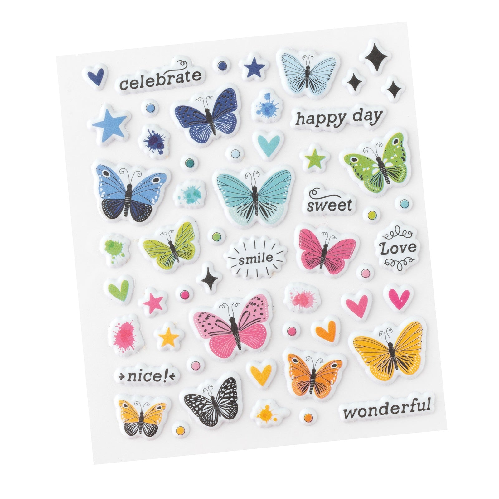 Vicki Boutin Bold And Bright Mini Puffy Stickers - 110 Pieces