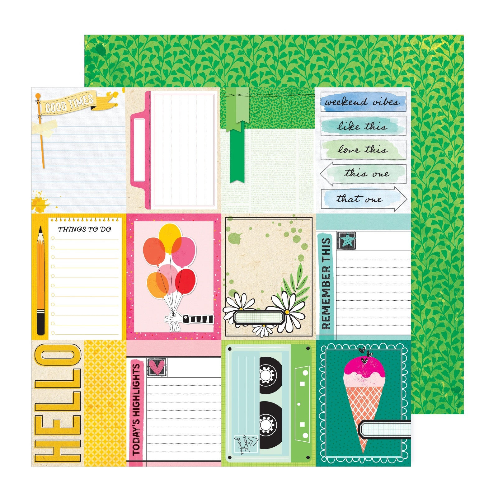 Vicki Boutin Bold And Bright Double-Sided 12x12" Cardstock - 25 sheets, Available in Multiple Styles
