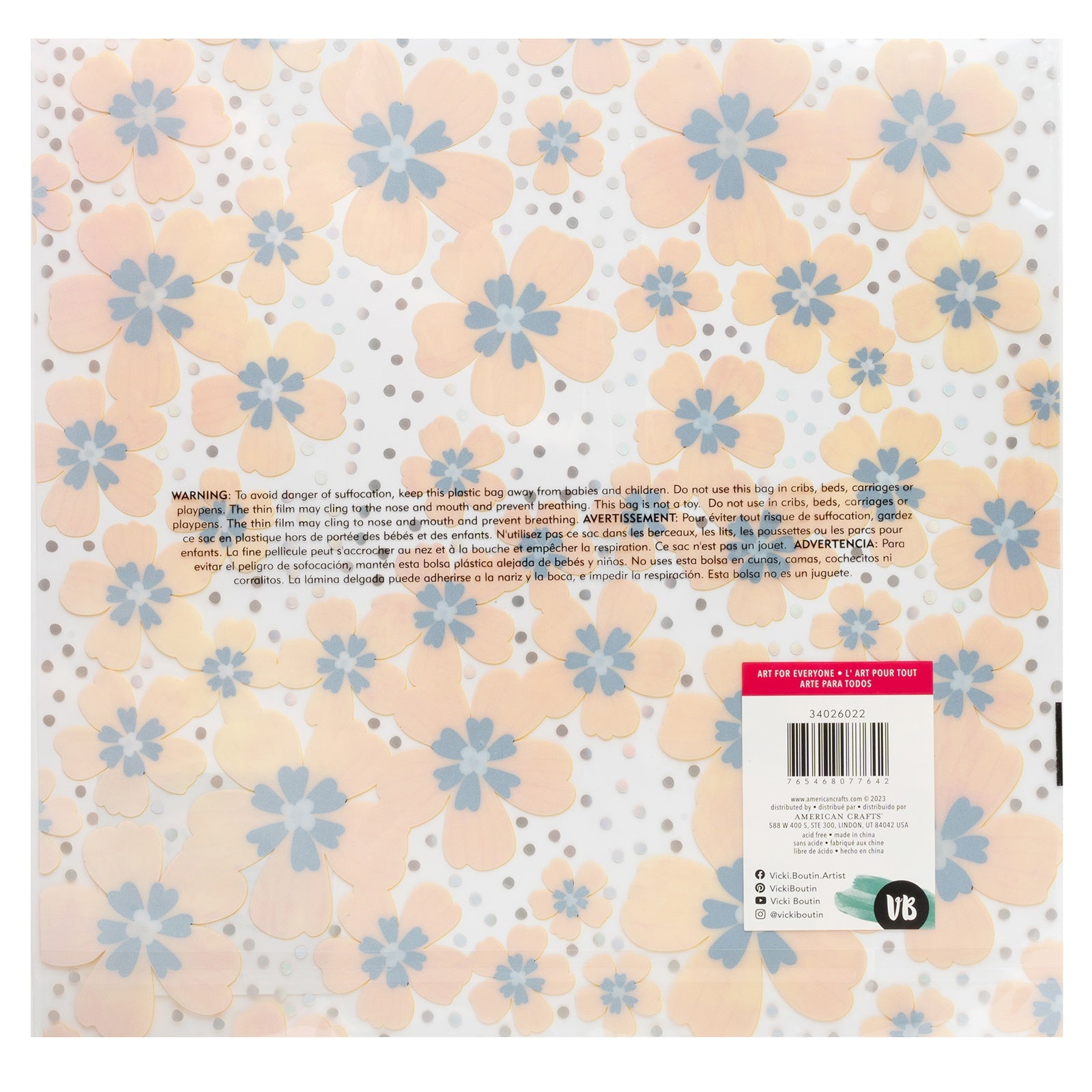 Vicki Boutin Bold And Bright Specialty 12x12" Paper - Printed Acetate