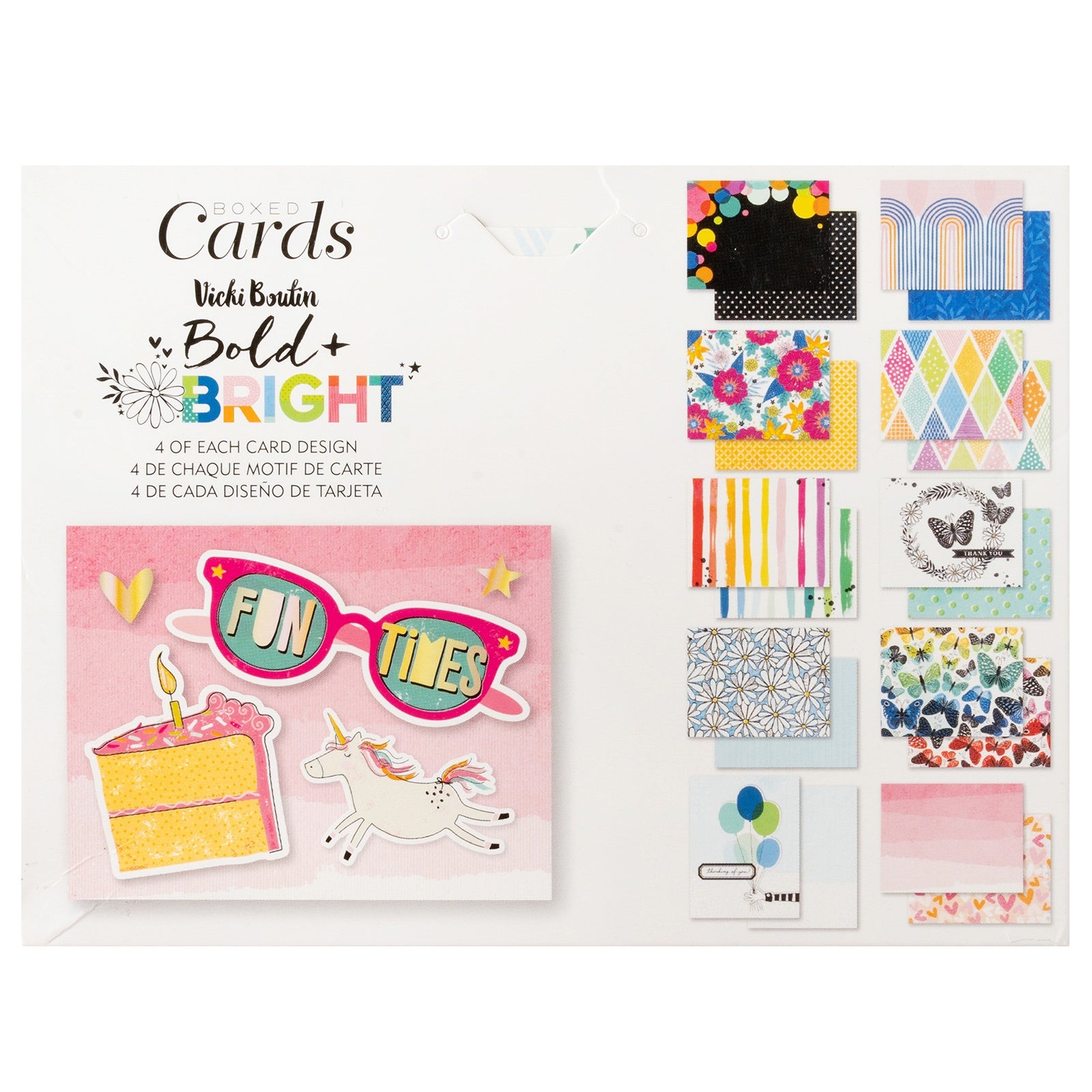 American Crafts A2 Cards with Envelopes - Vicki Boutin Bold And Bright, 40 pack