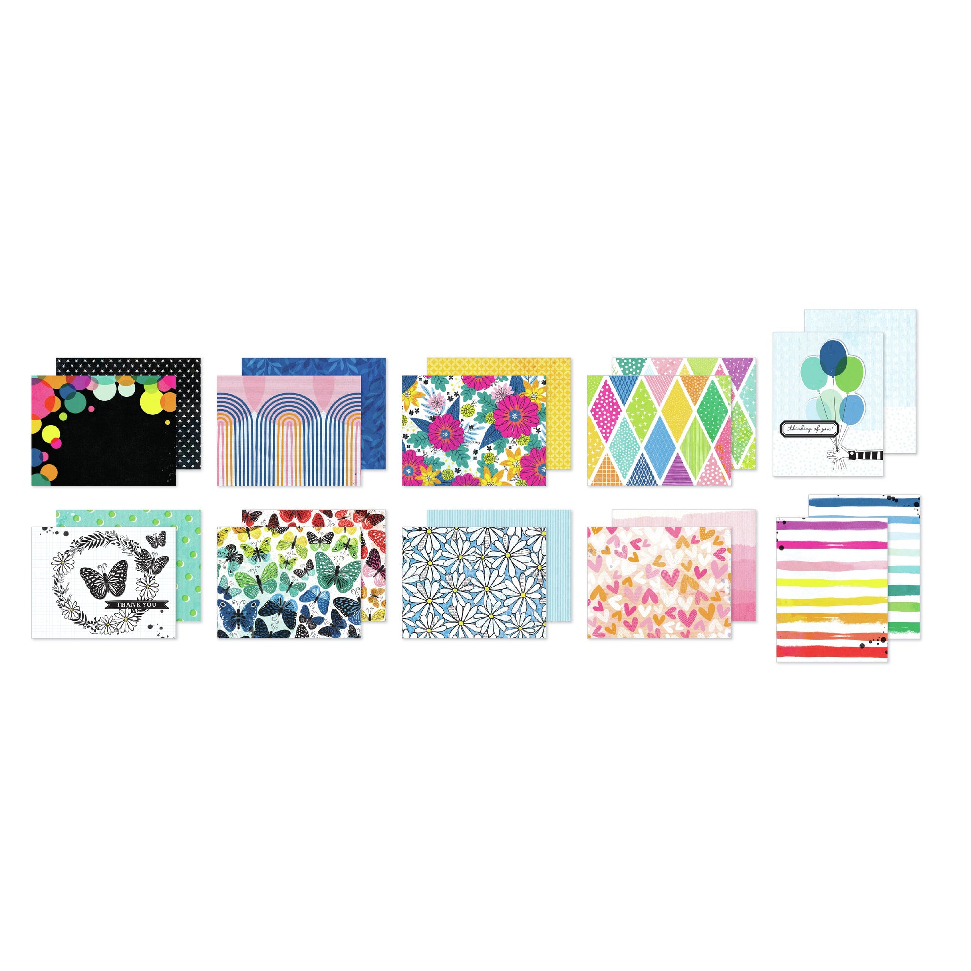 American Crafts A2 Cards with Envelopes - Vicki Boutin Bold And Bright, 40 pack