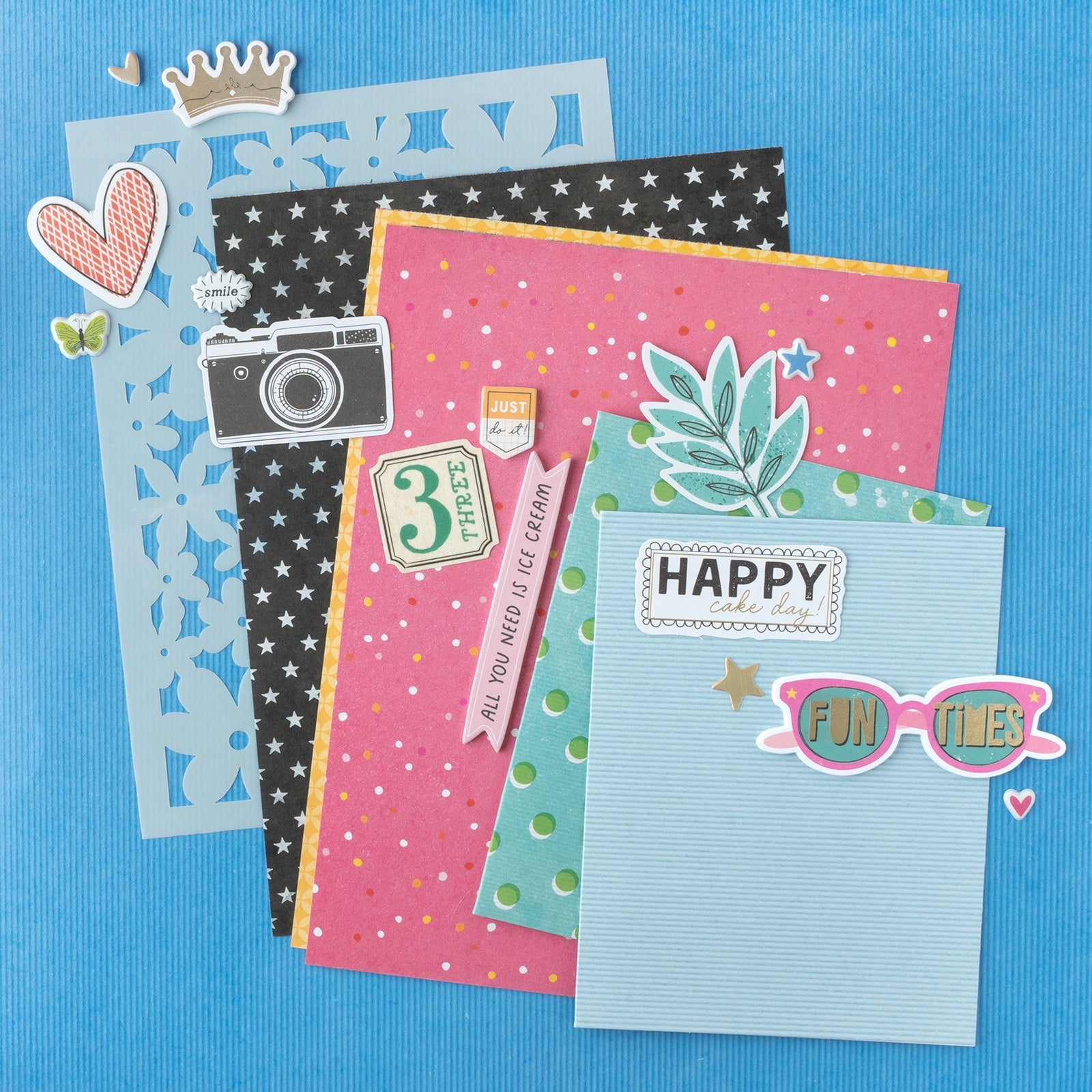 American Crafts A2 Cards with Envelopes - Vicki Boutin Bold And Bright, 40 pack