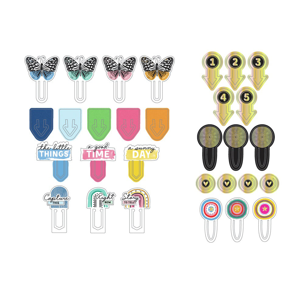 Vicki Boutin Bold And Bright Die - Cut Paper Clips - 30 Pieces