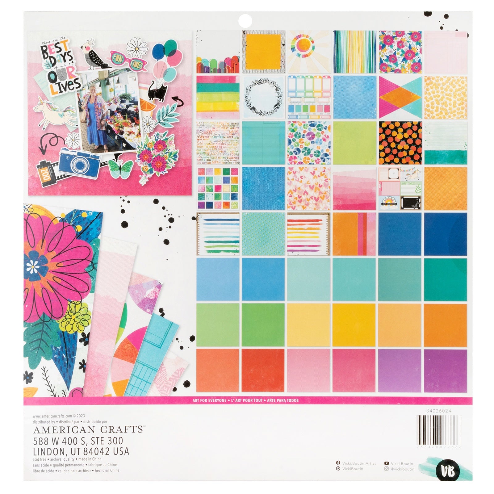Vicki Boutin Bold And Bright 12x12" Paper Pad