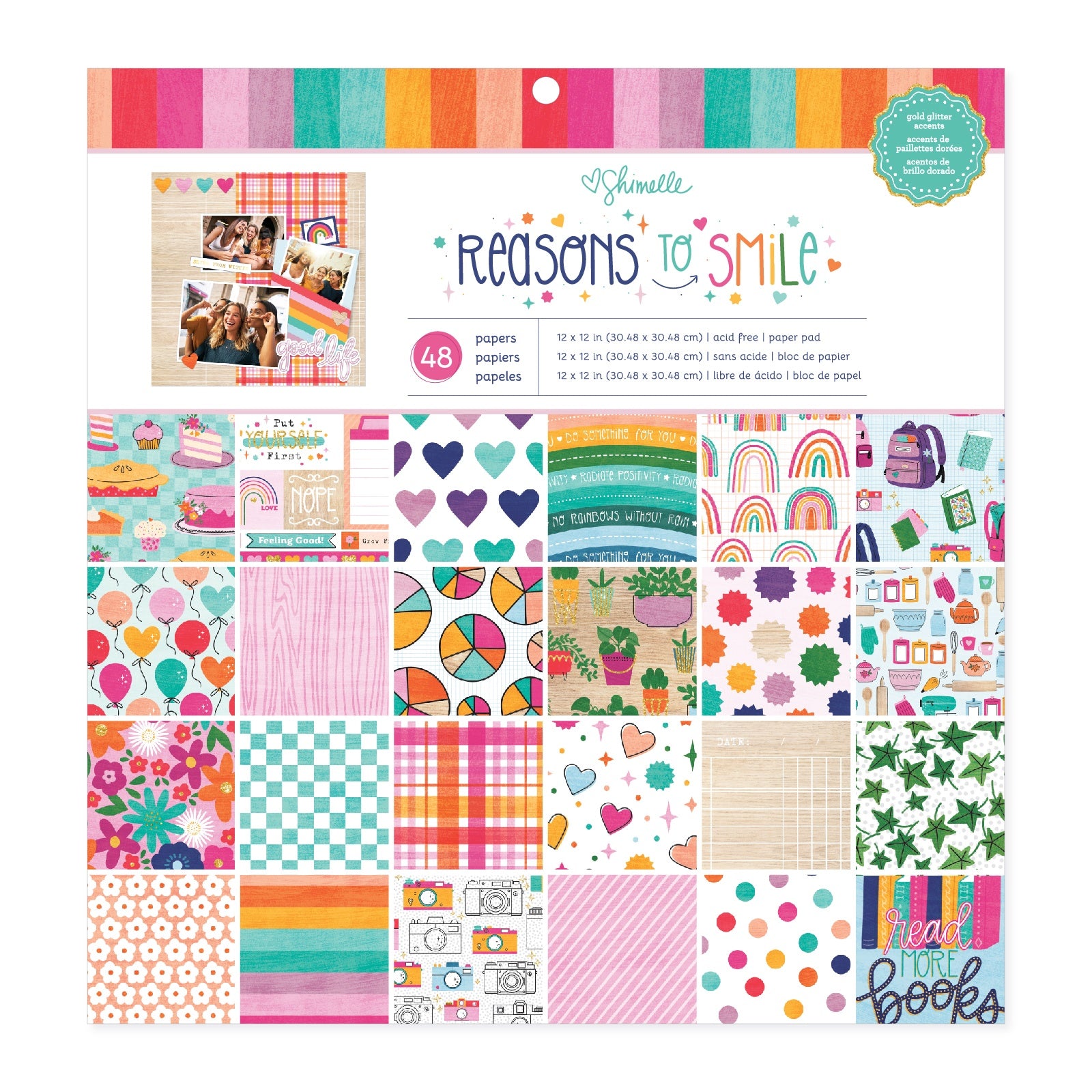 Shimelle Reasons To Smile 12x12" Paper Pad