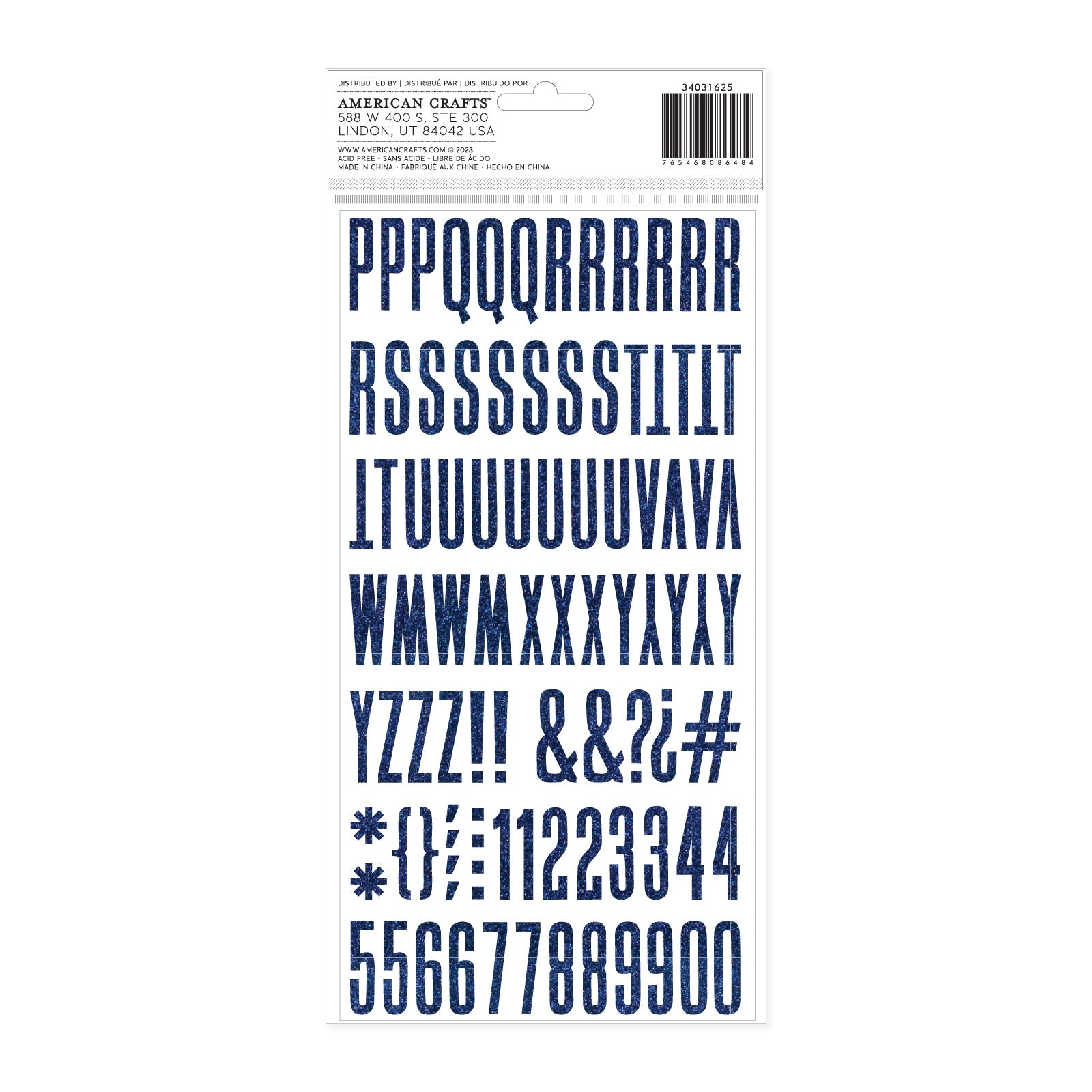 Shimelle Reasons To Smile Thickers Alphabet Sticker Set