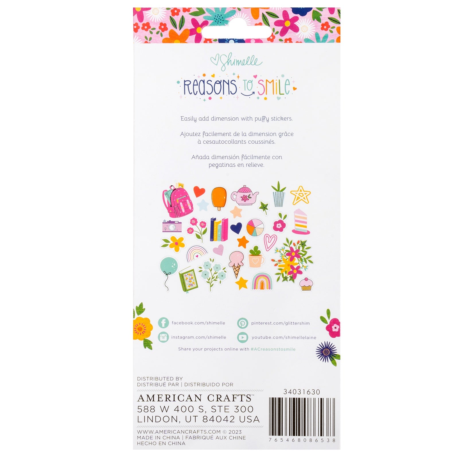 Shimelle Reasons To Smile Puffy Icons Sticker Set