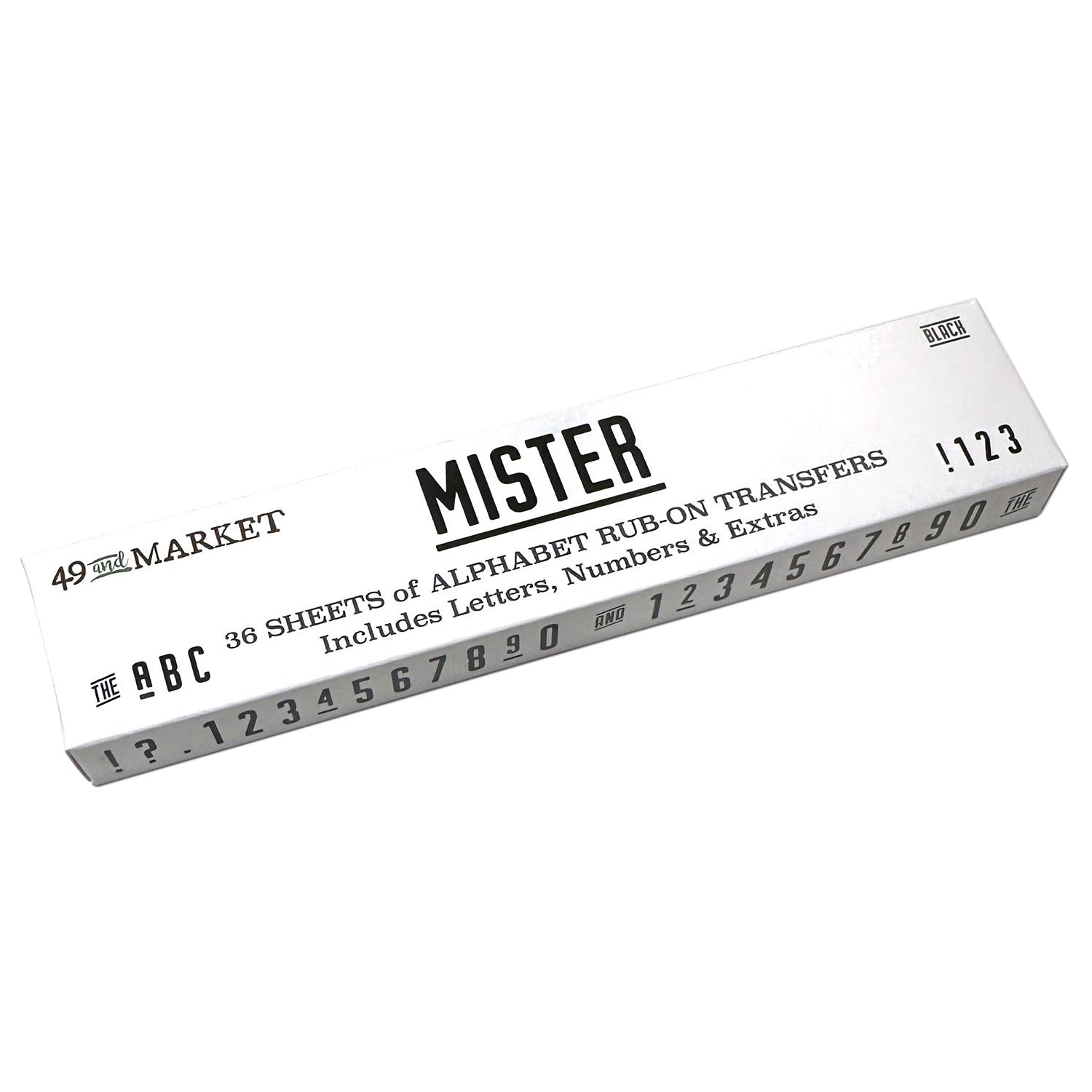 49 And Market Rub-On Transfer Alphabet