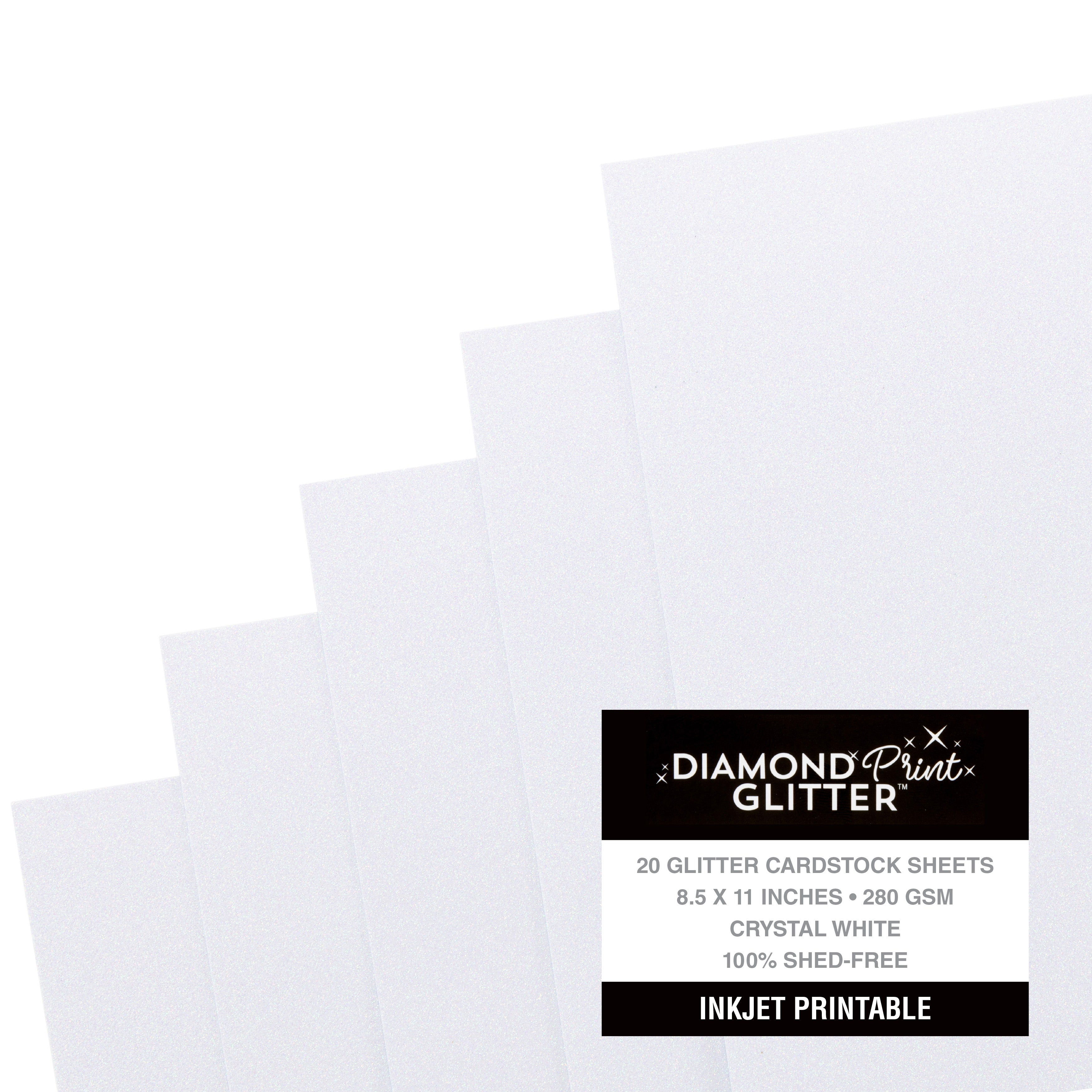 Inkjet Printable Diamond Print Glitter Cardstock from Harmony Paper