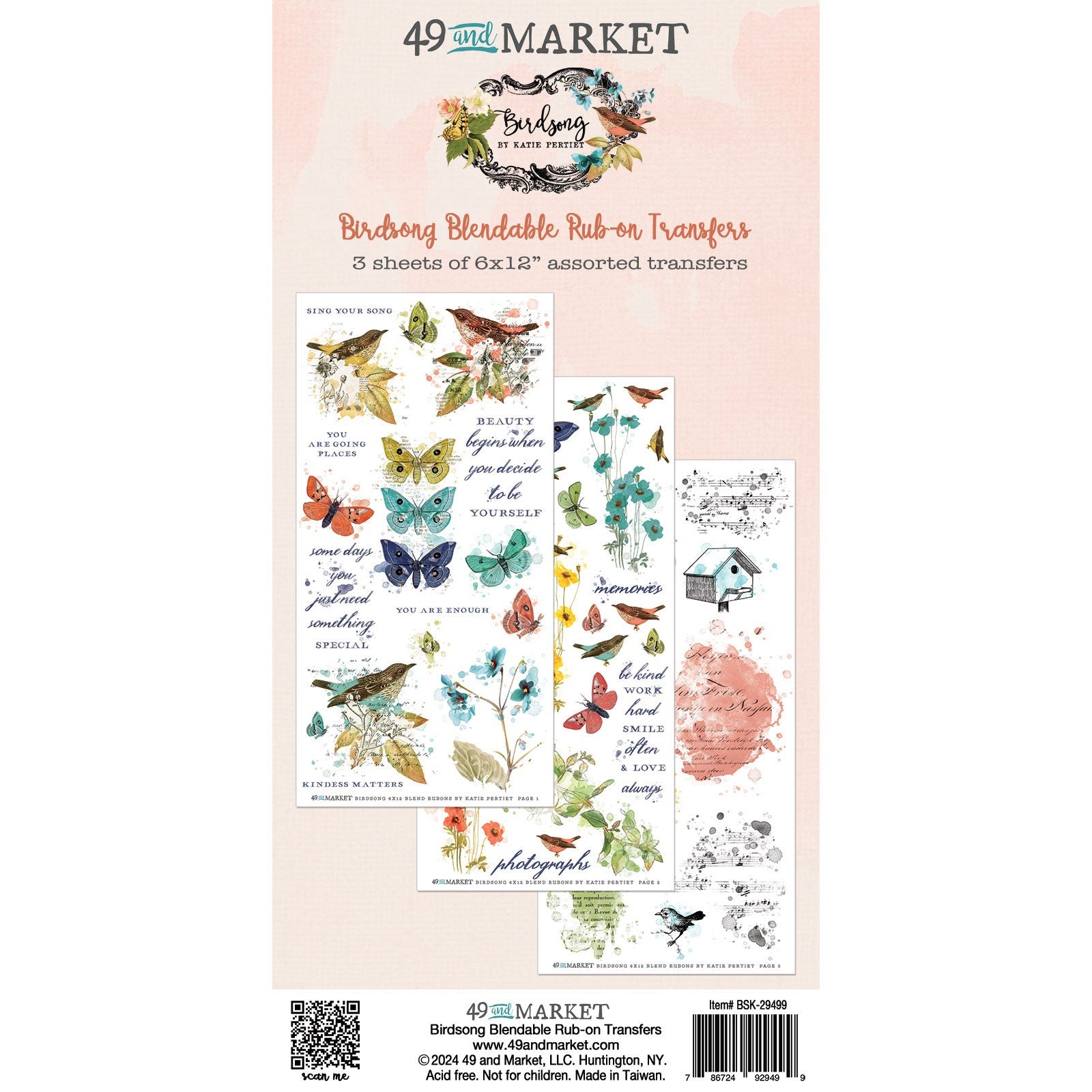 49 And Market Rub-On Transfer Set