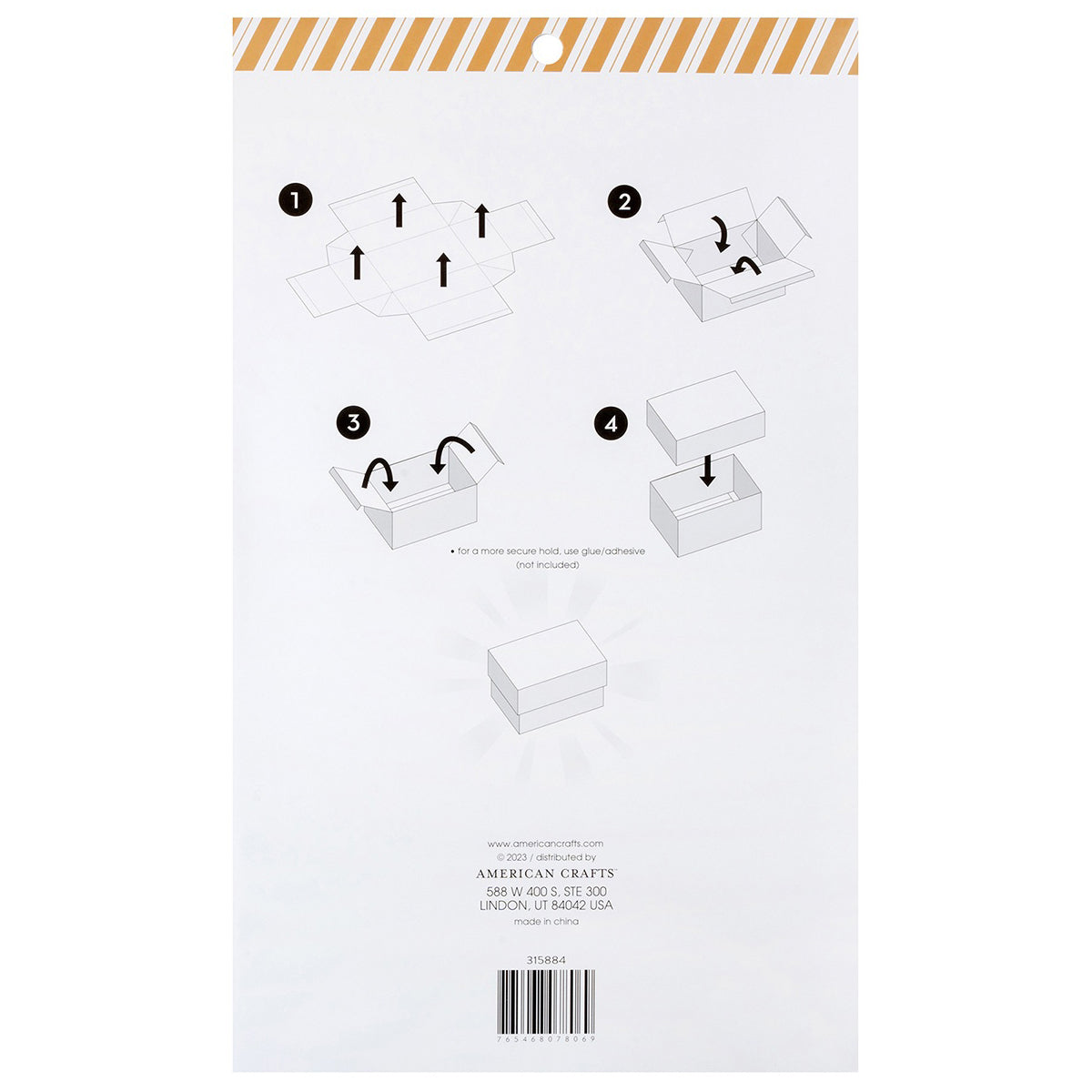 American Crafts Folding Gift Boxes - White, 2 Pack