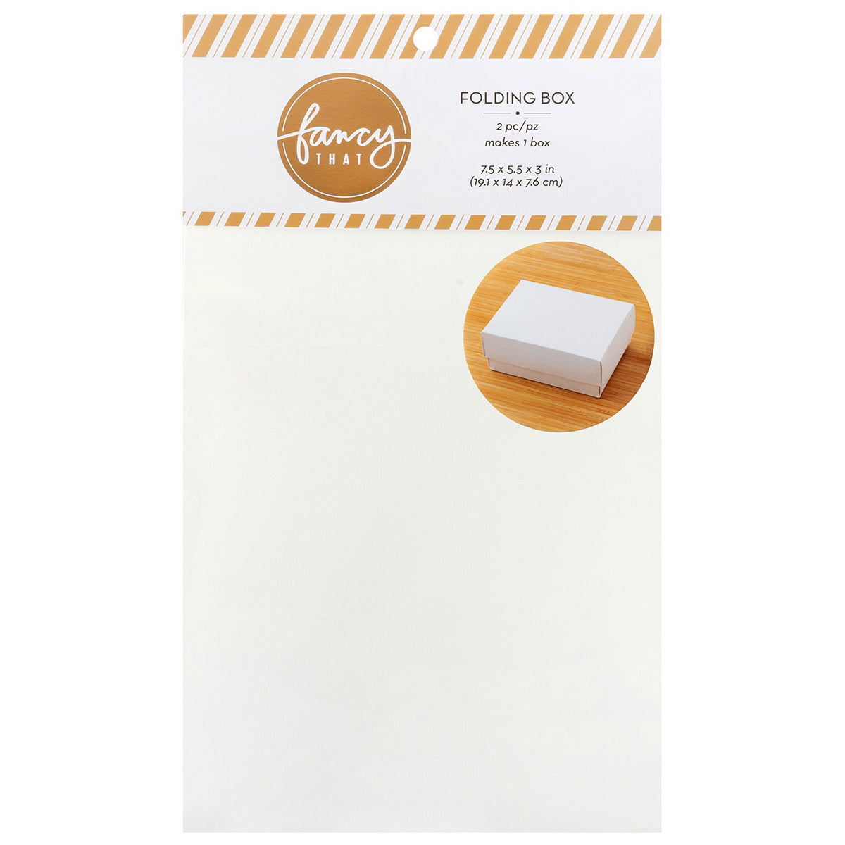American Crafts Folding Gift Boxes - White, 2 Pack