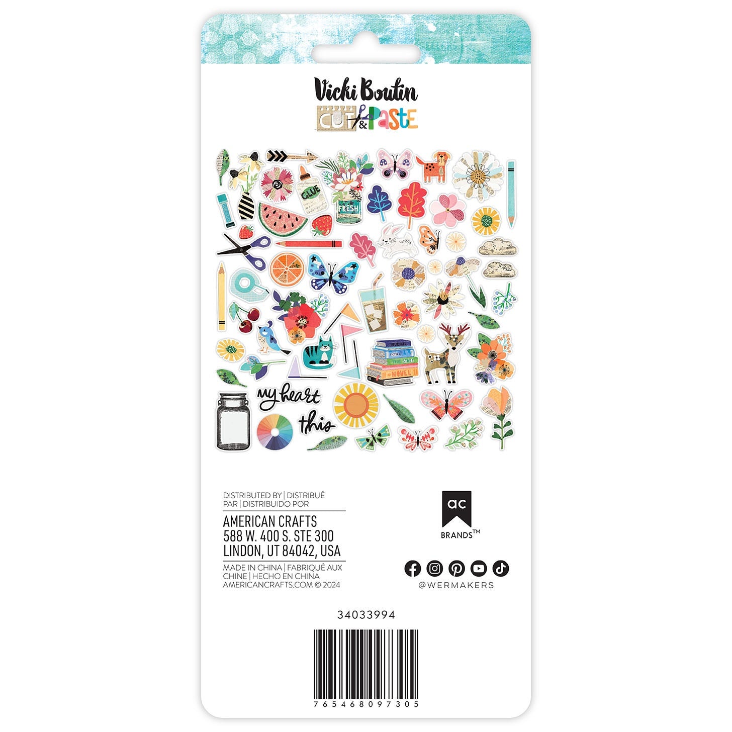 Vicki Boutin Cut & Paste Icons Ephemera, 65 pcs