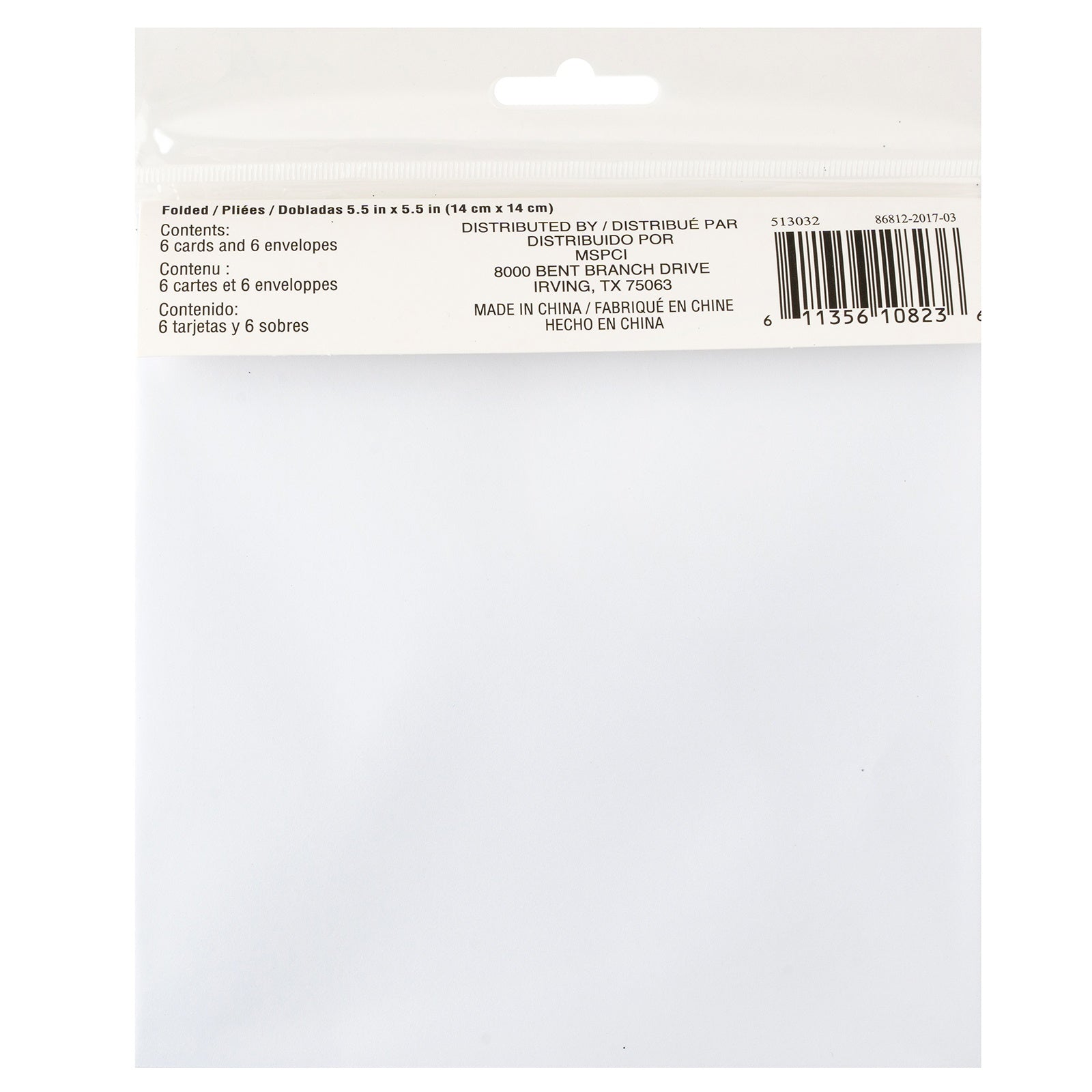 Recollections White Shimmer Pocket Cards and Envelopes Set
