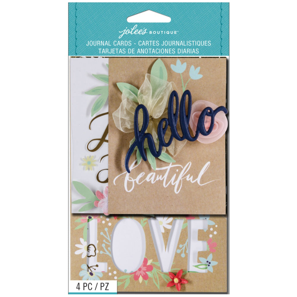 Jolee's Boutique Journal Cards Set - Floral Love