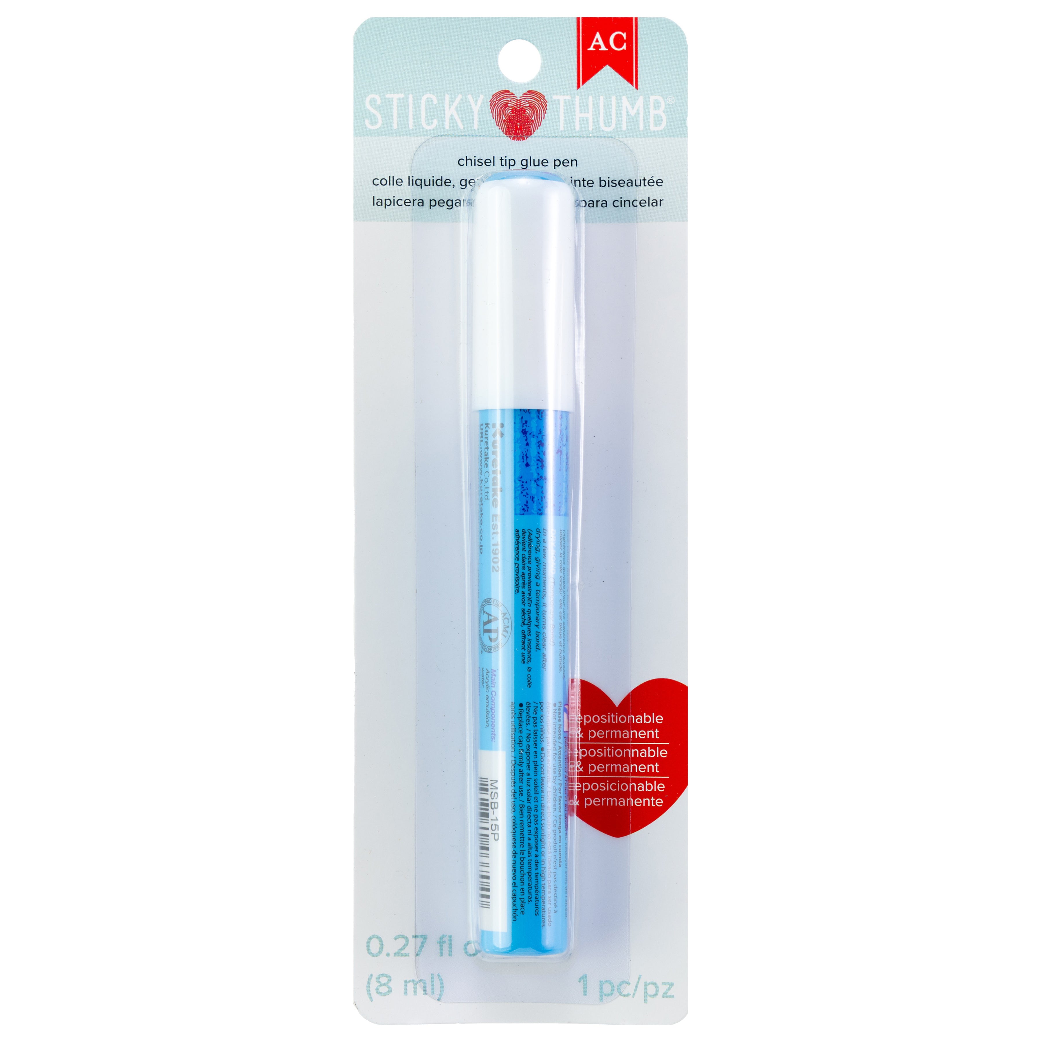 Sticky Thumb ZIG 2-Way Glue Pen with Chisel Tip