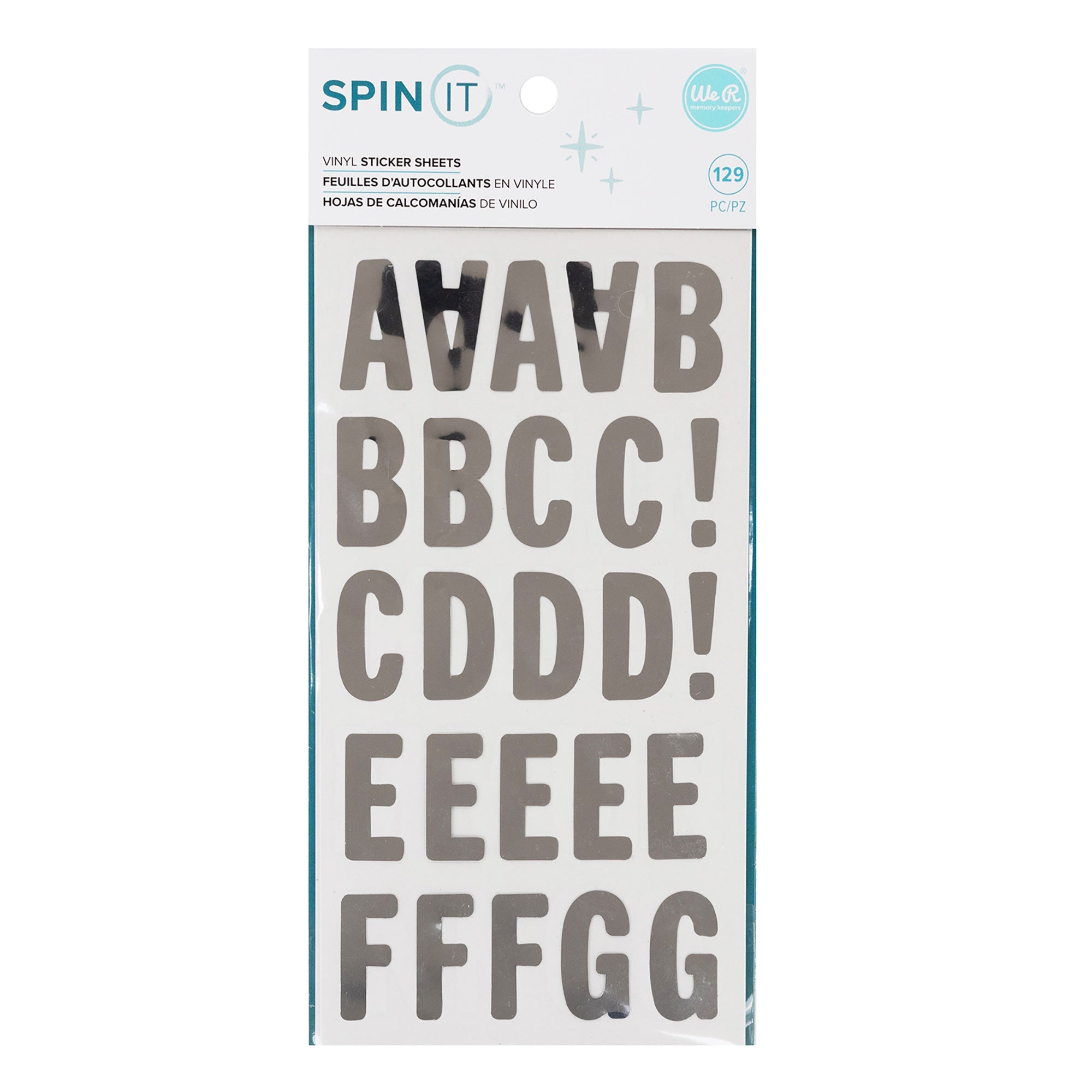 We R Spin It Vinyl Alphabet Stickers, 129 pcs