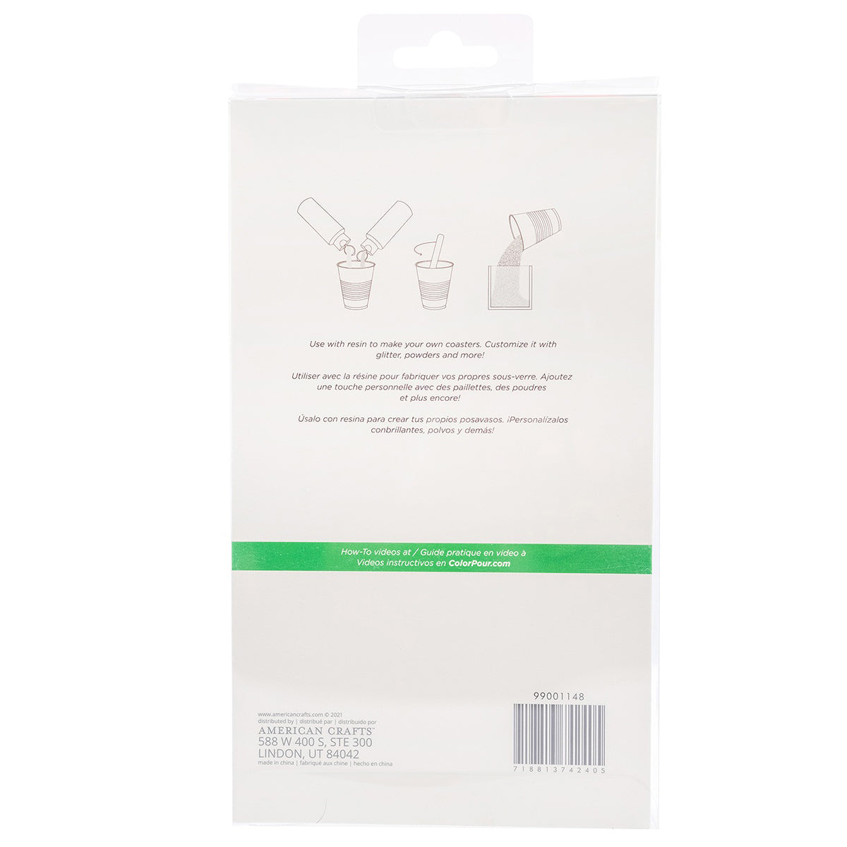 AC Color Pour Resin Mold - Gingerbread Coaster