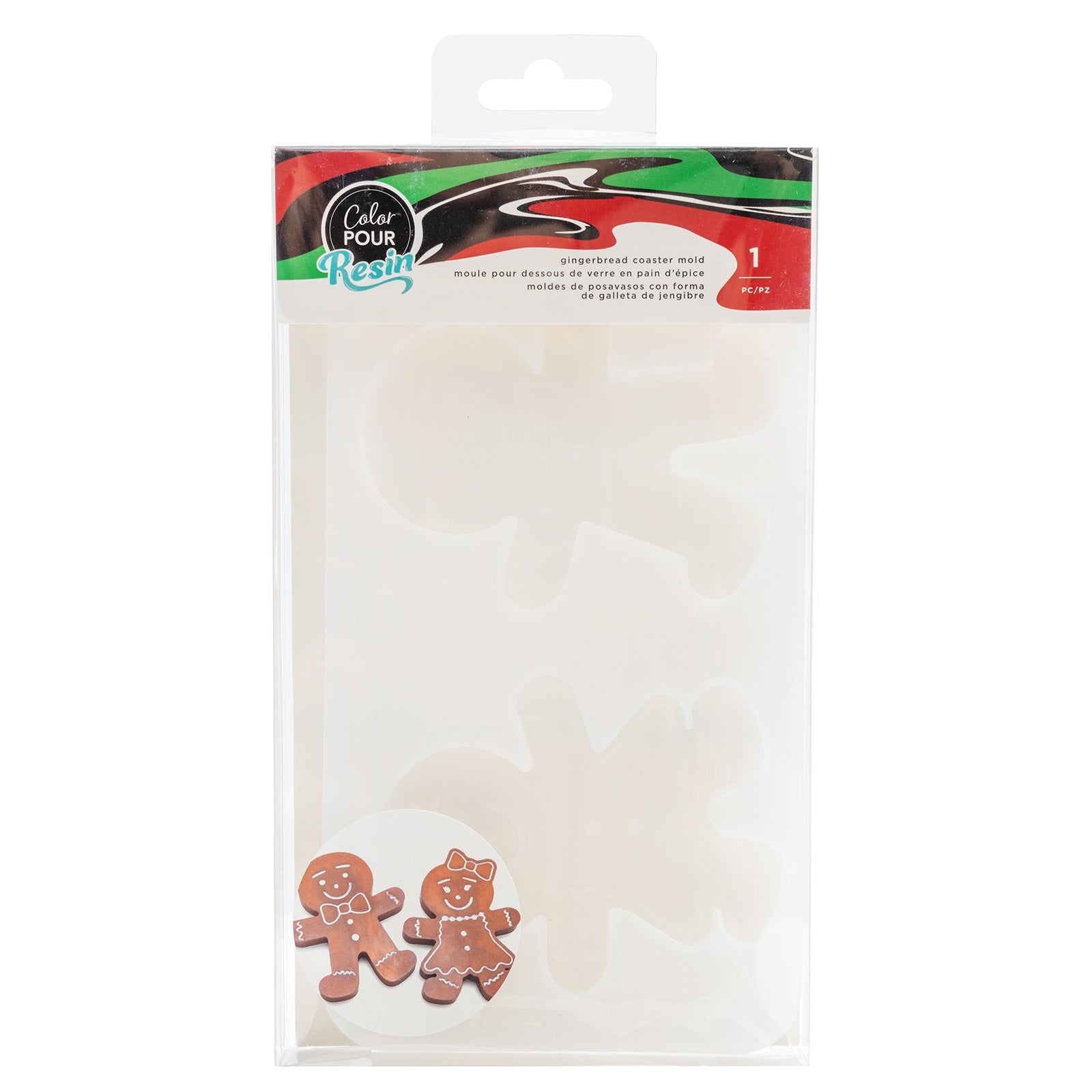 AC Color Pour Gingerbread Coaster Resin Mold