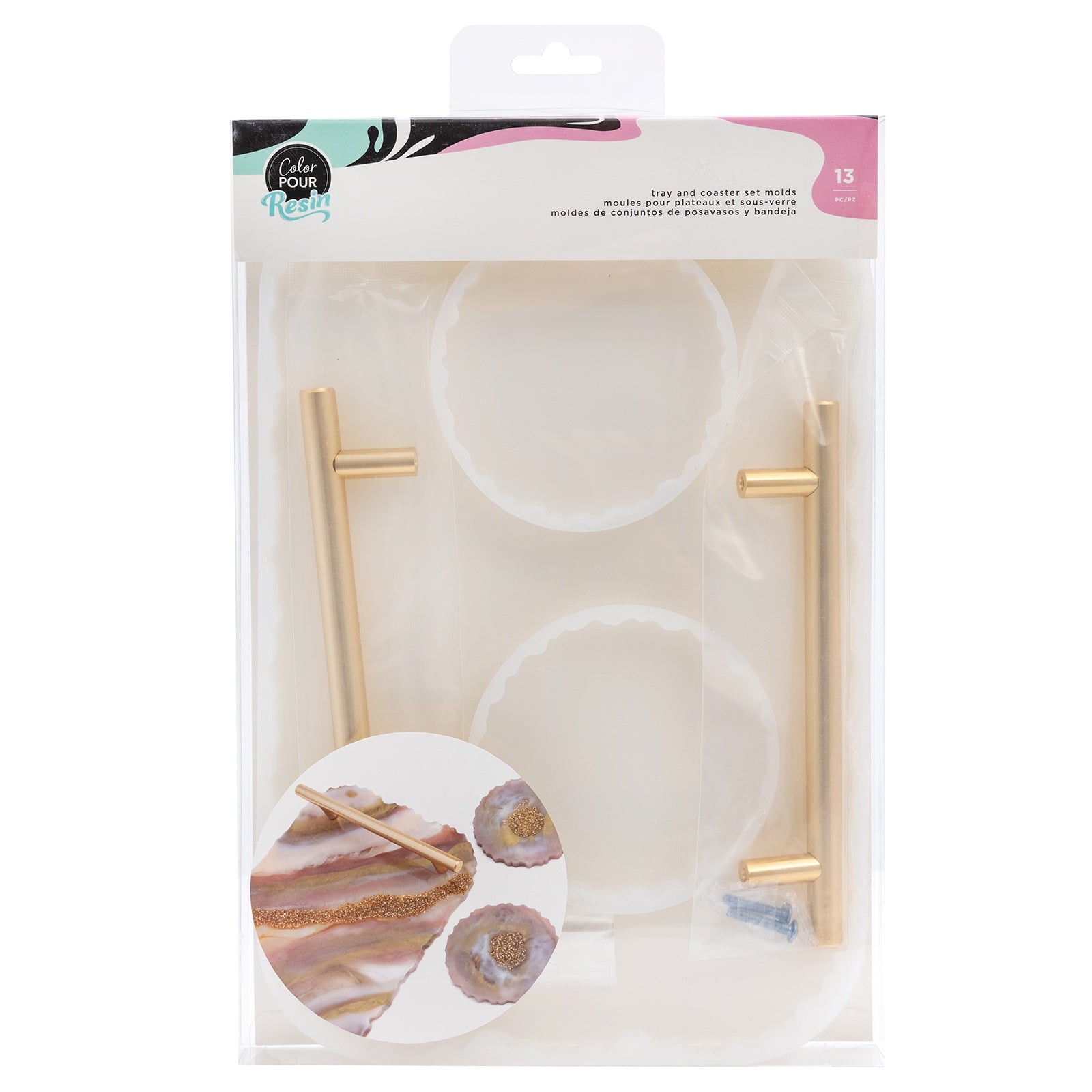 AC Color Pour Tray and Coaster Resin Mold Set