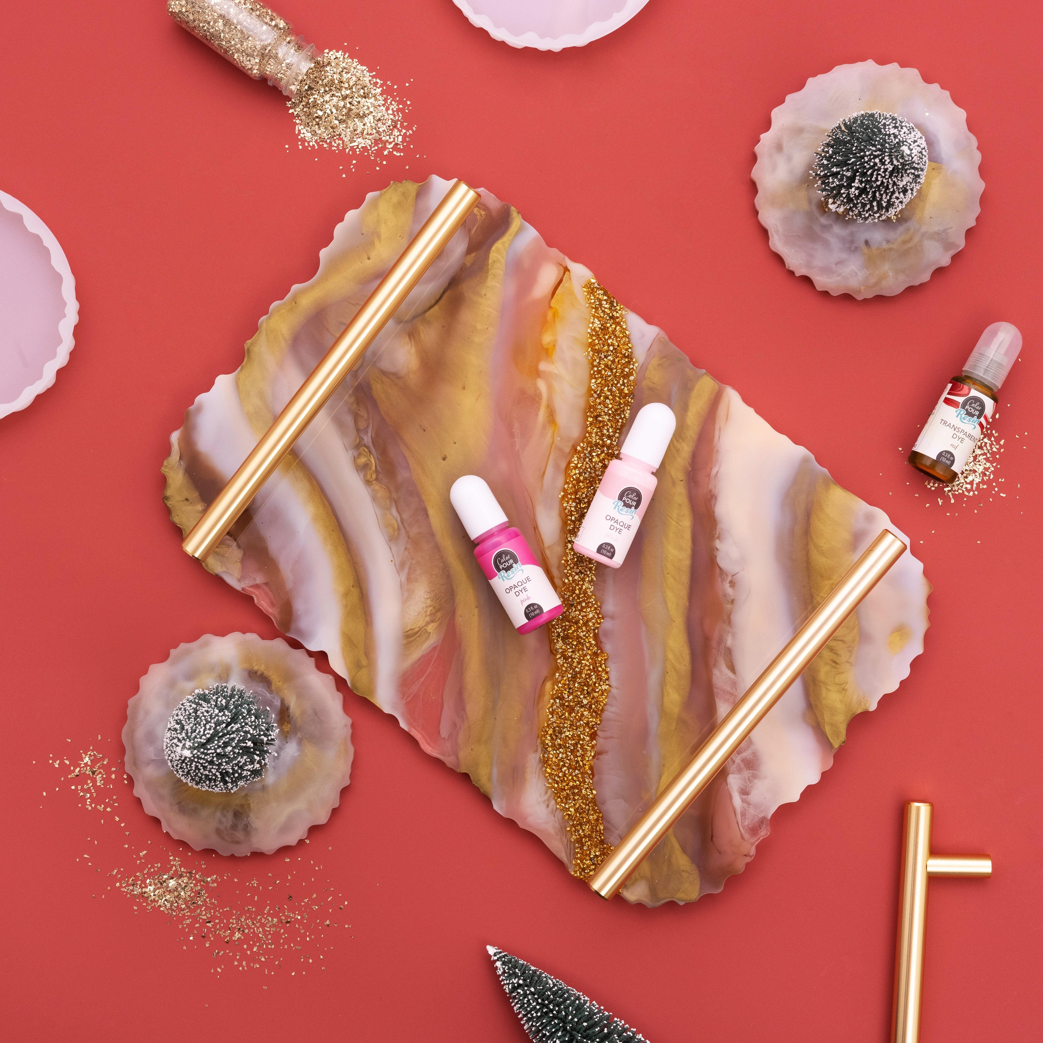 AC Color Pour Resin Mold Set - Tray and Coaster