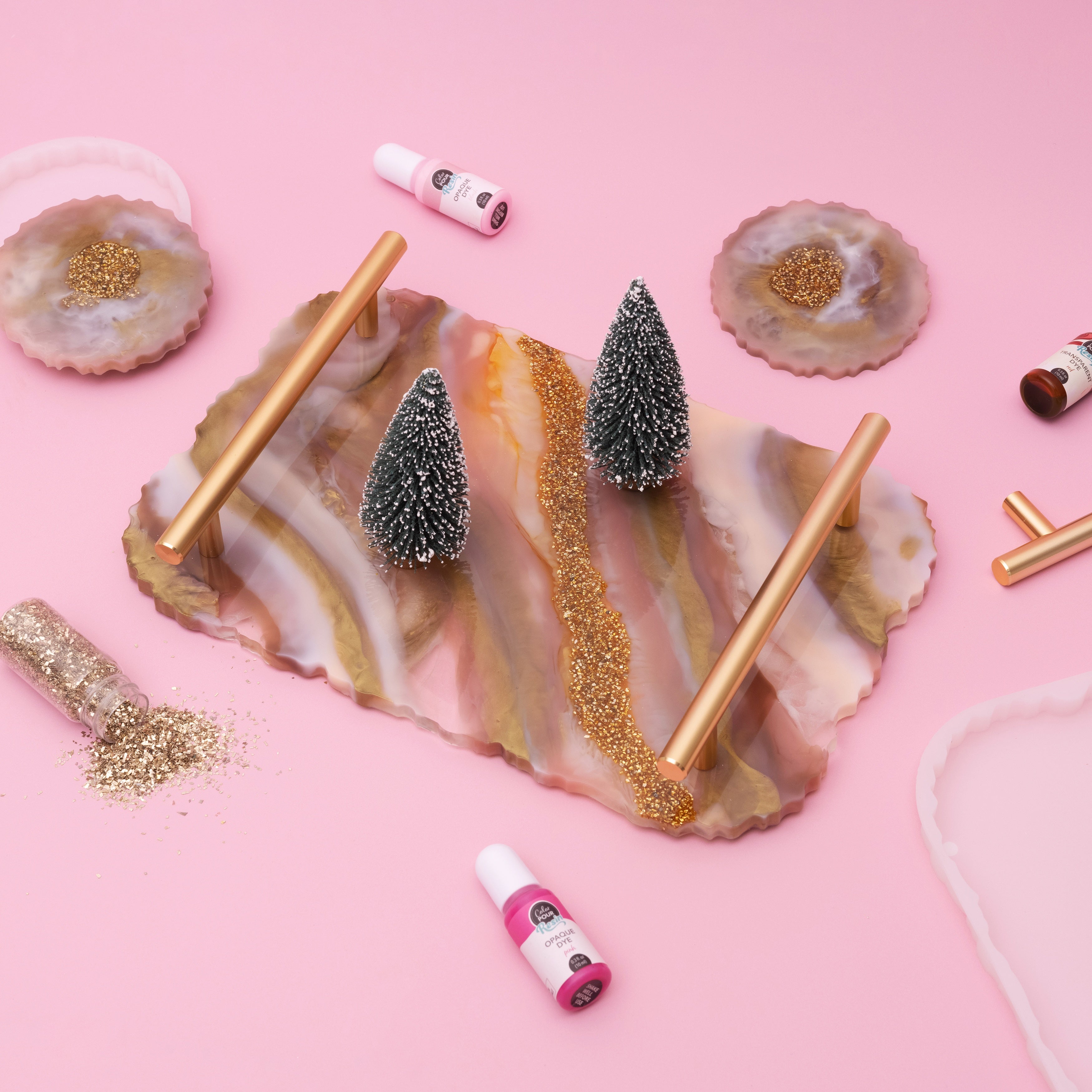 AC Color Pour Resin Mold Set - Tray and Coaster