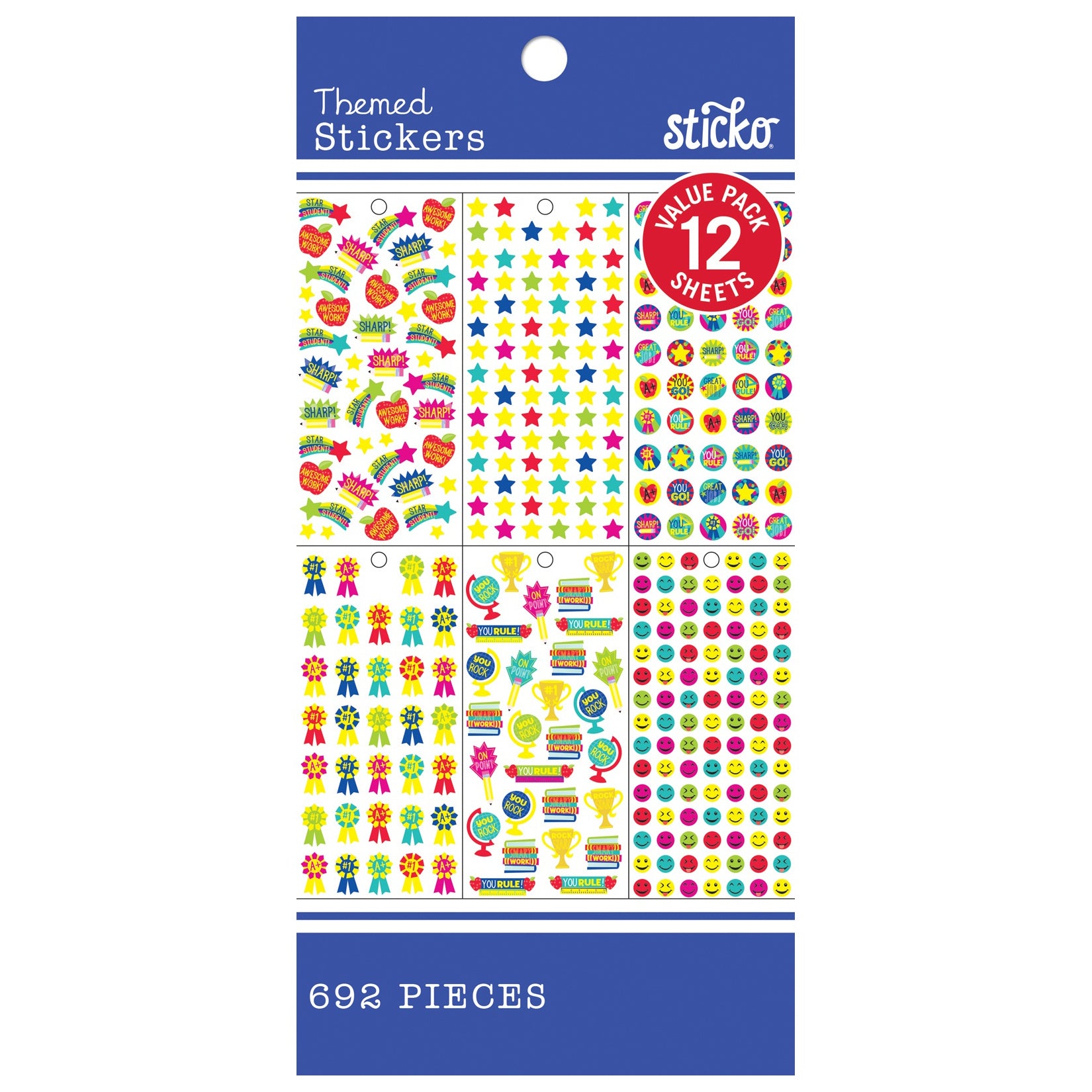 Sticko Themed Stickers Value Pack - Teacher Icons, 692 pieces