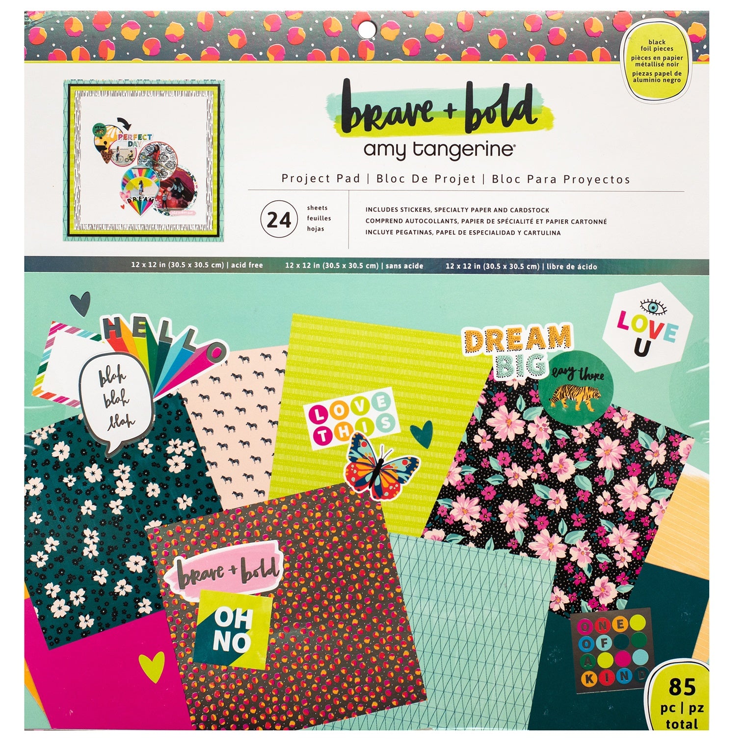 Amy Tangerine Brave and Bold 12x12" Project Pad