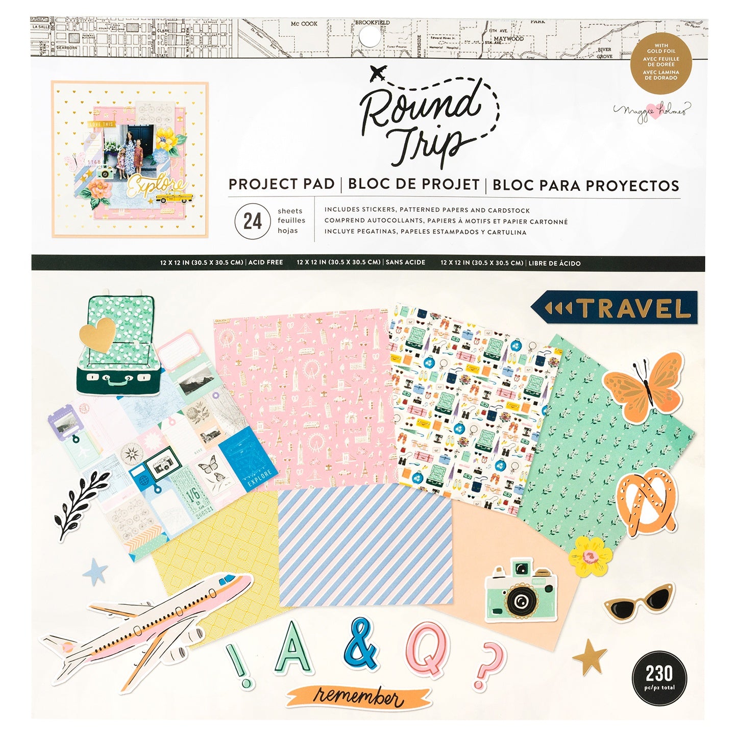 Maggie Holmes Round Trip 12x12" Project Pad