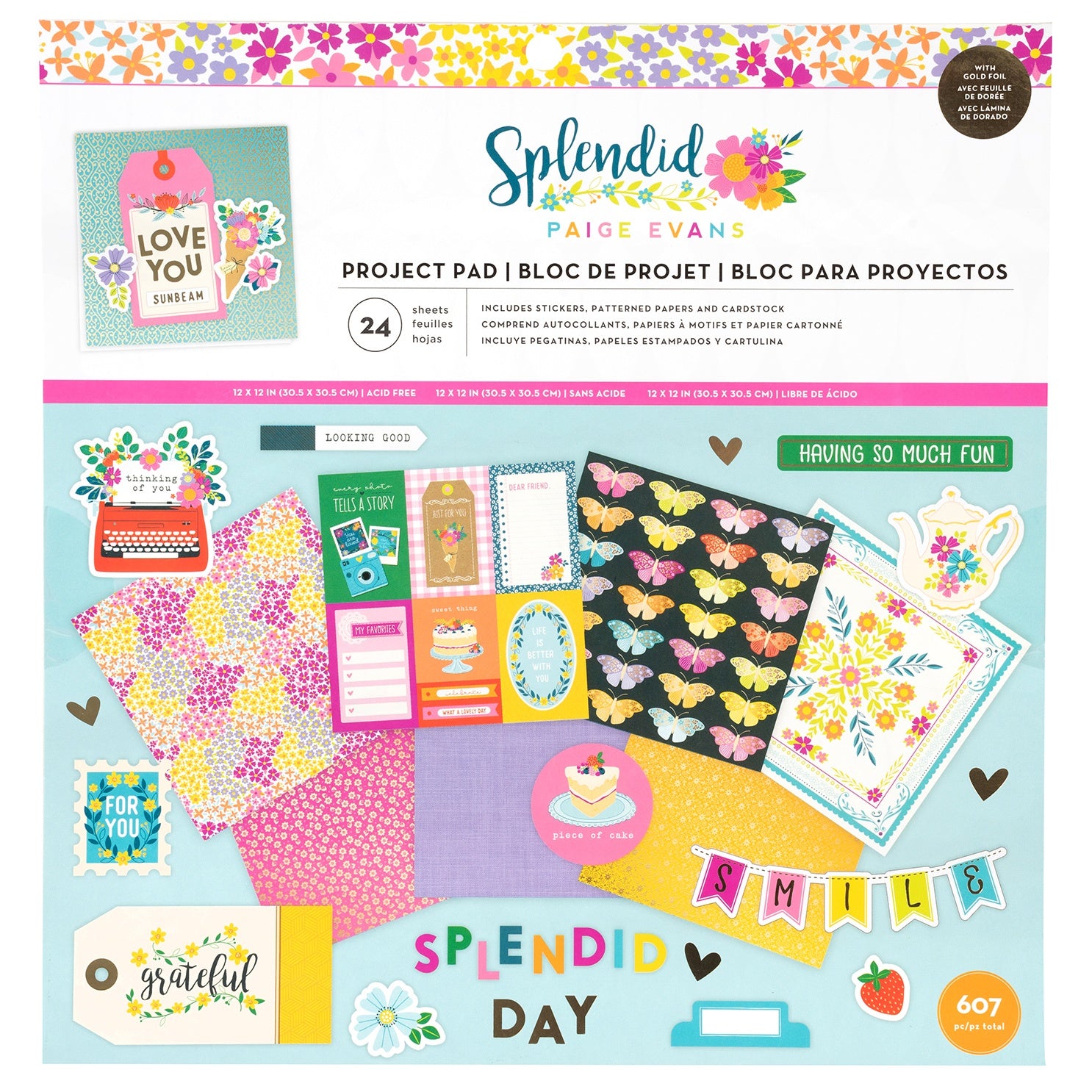 Paige Evans Splendid 12x12" Paper Project Pad