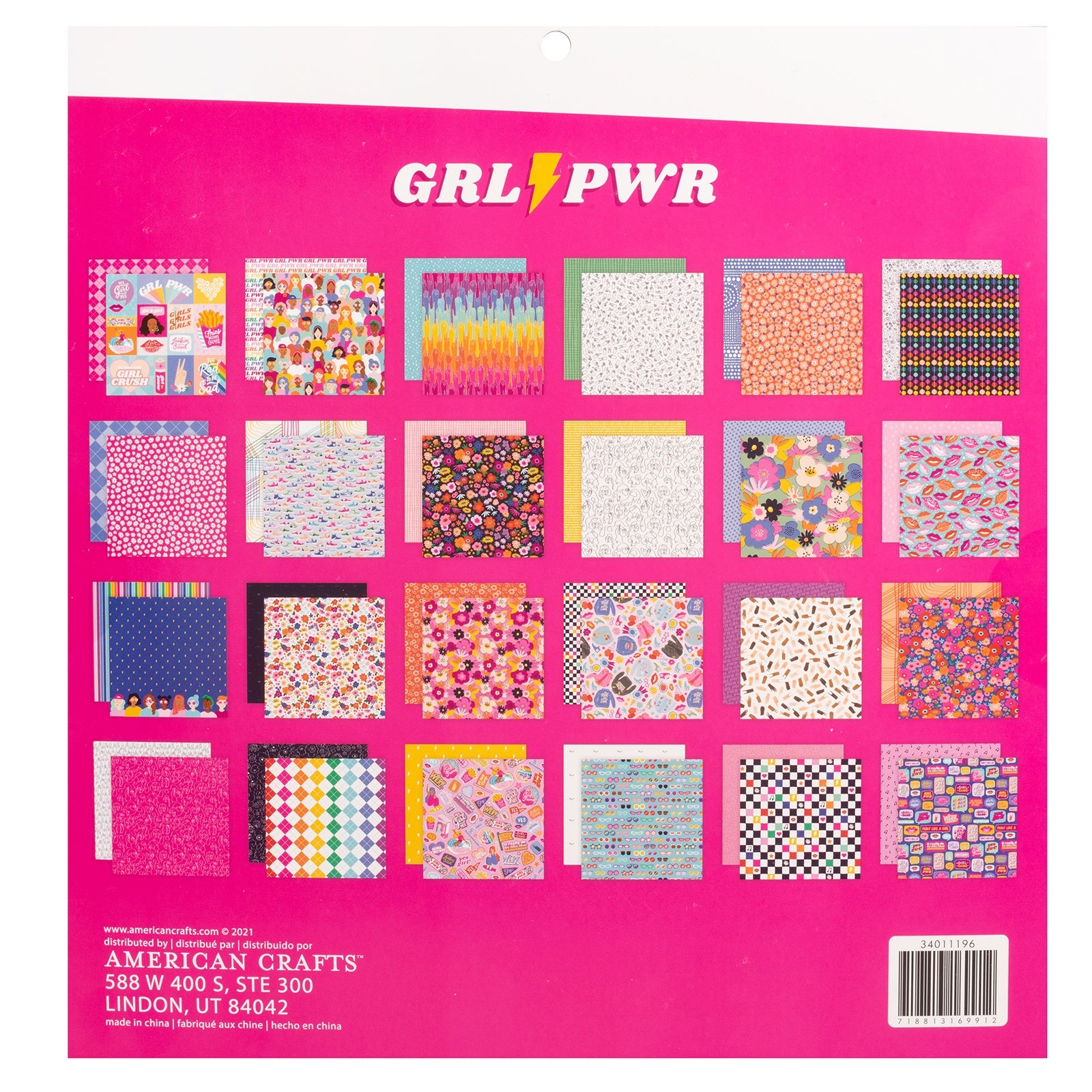 Damask Love Girl Power 12x12" Paper Pad