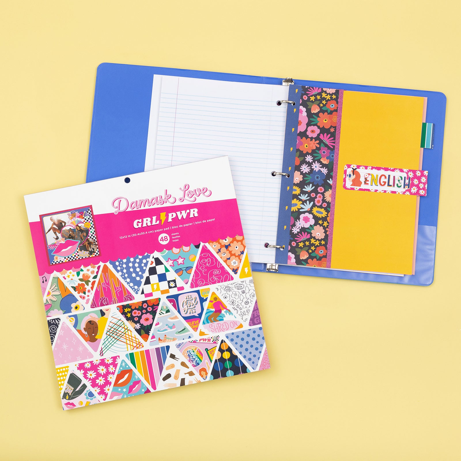 Damask Love Girl Power 12x12" Paper Pad